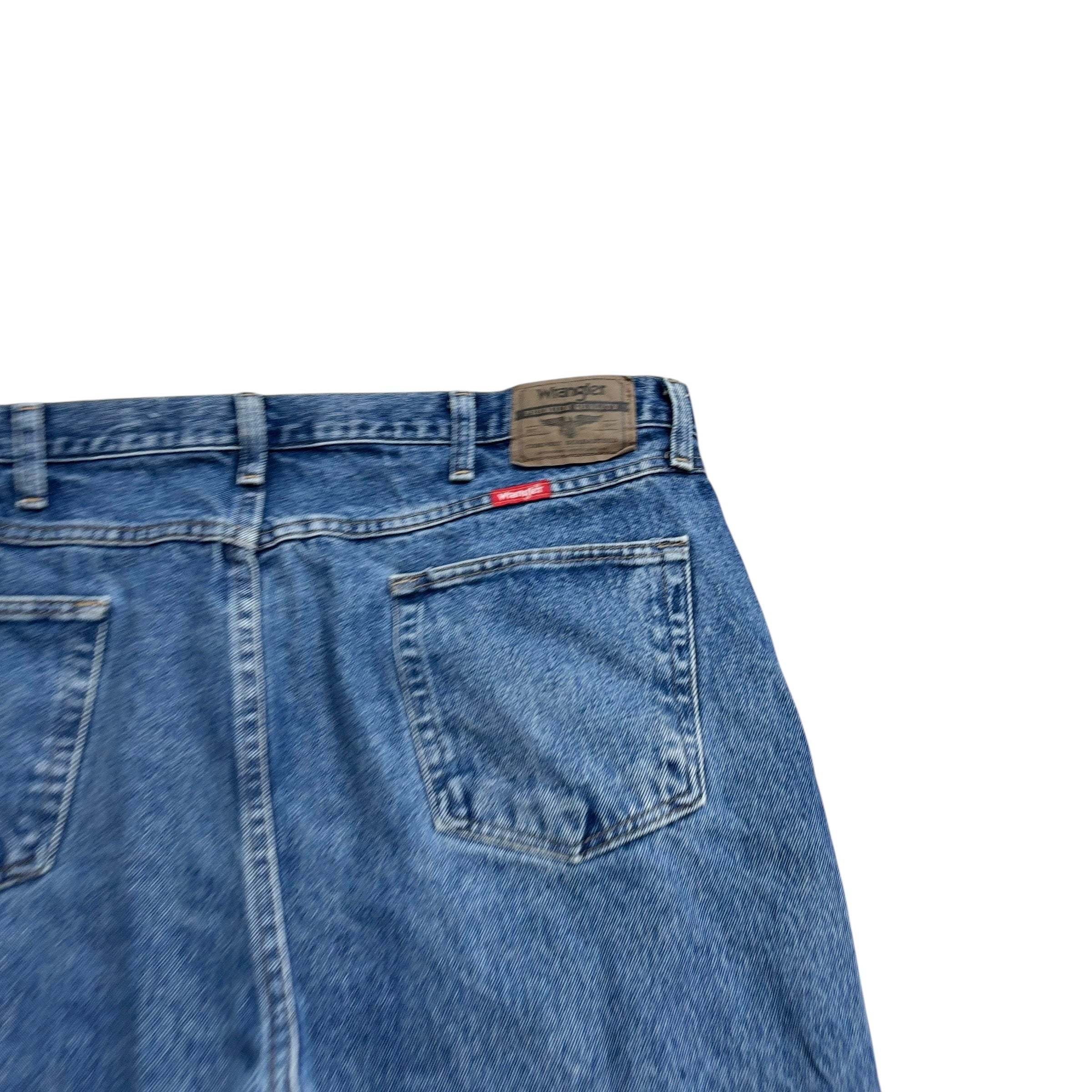 Wrangler Jeans W40 L29 Mens Mid Blue Baggy Relaxed Straight Fit Denim