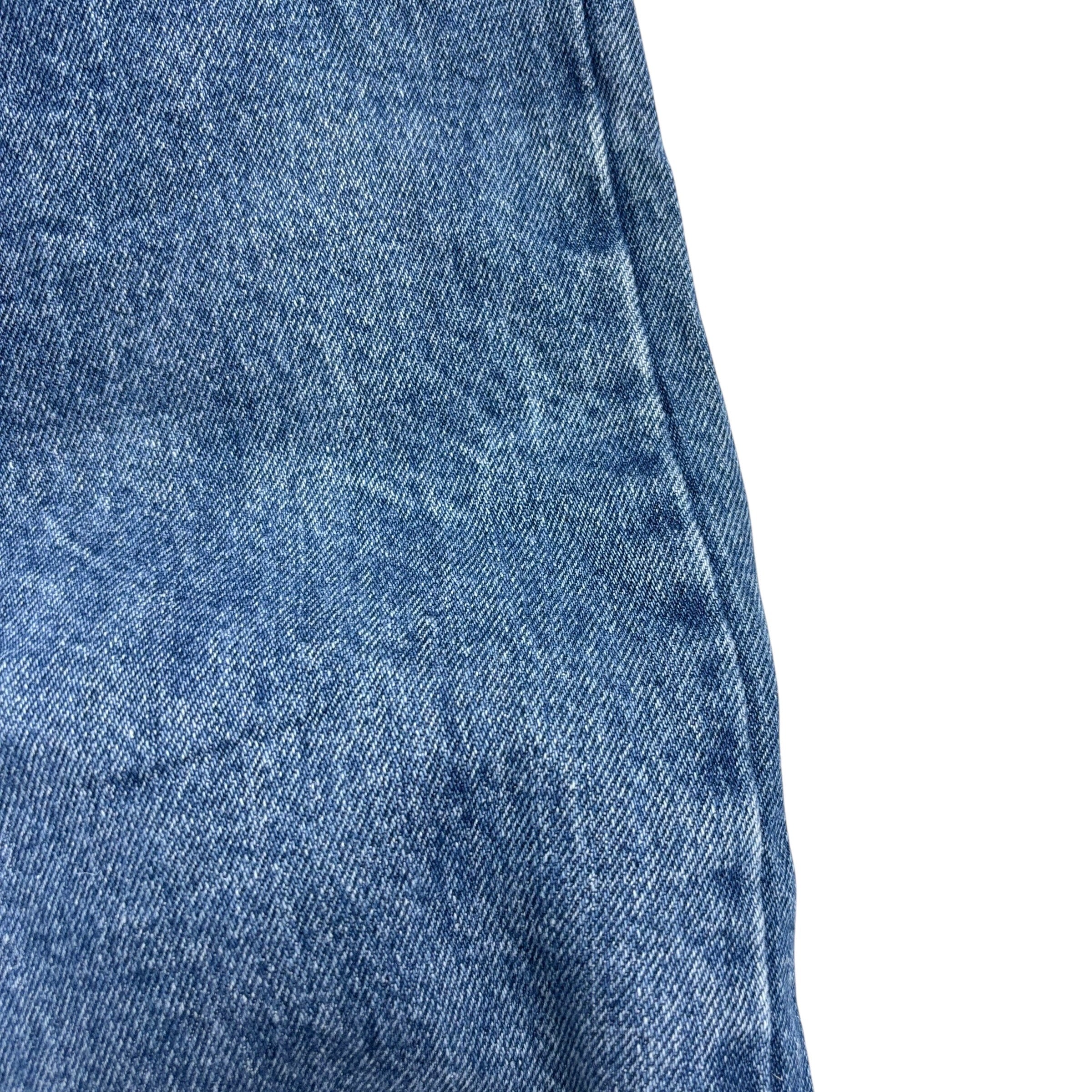 Wrangler Jeans W44 L32 Mens Mid Blue Regular Straight Fit Denim