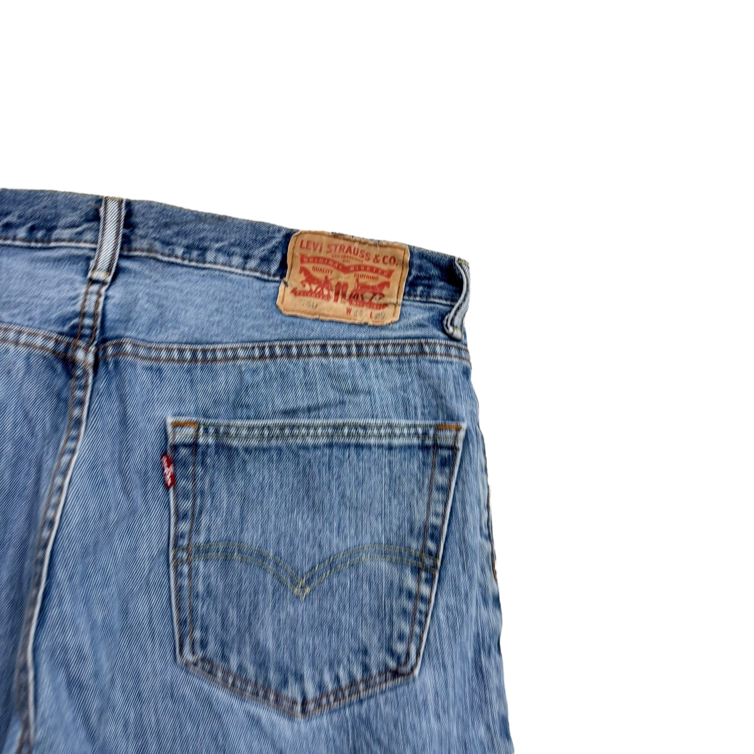 Levis 550 Jeans W34 L29 Mens Light Blue Baggy Relaxed Straight Fit Denim