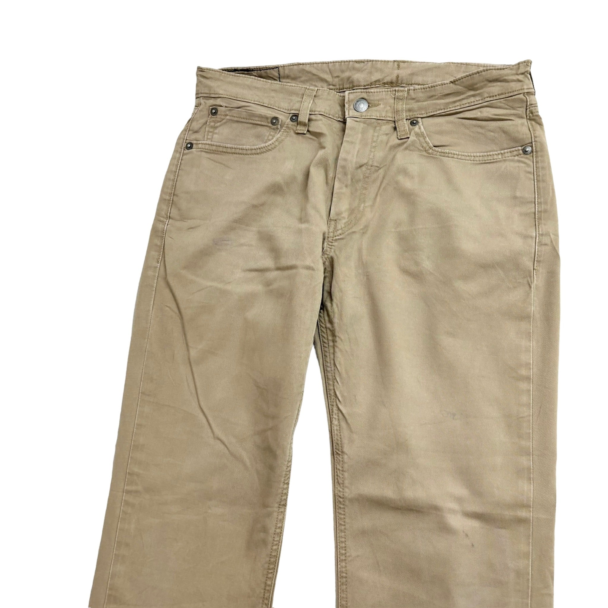 Levis 511 Commuter Trousers W32 L30 Mens Beige Tan Slim Fit Stretch Cotton Pants