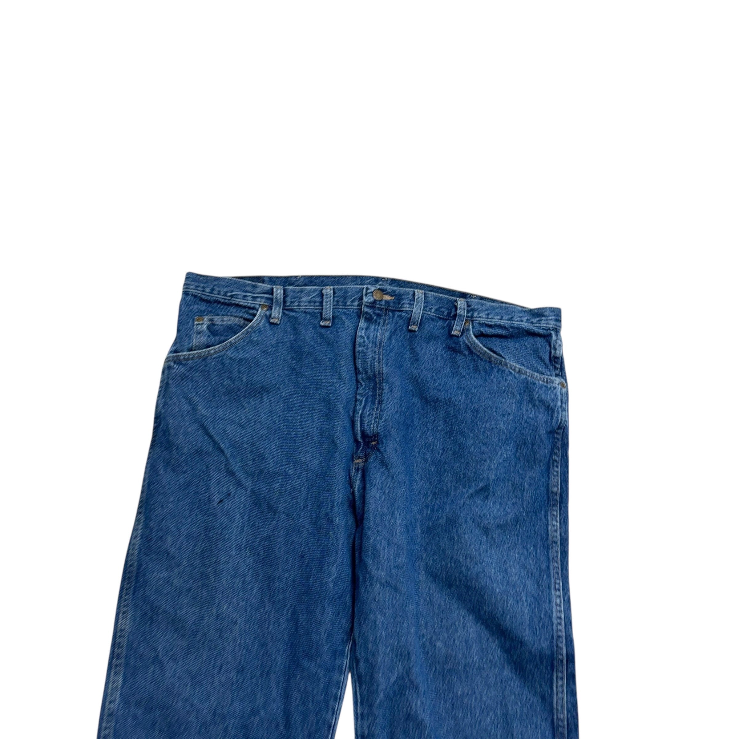 Wrangler Jeans W44 L25 Mens Mid Blue Regular Straight Fit Denim