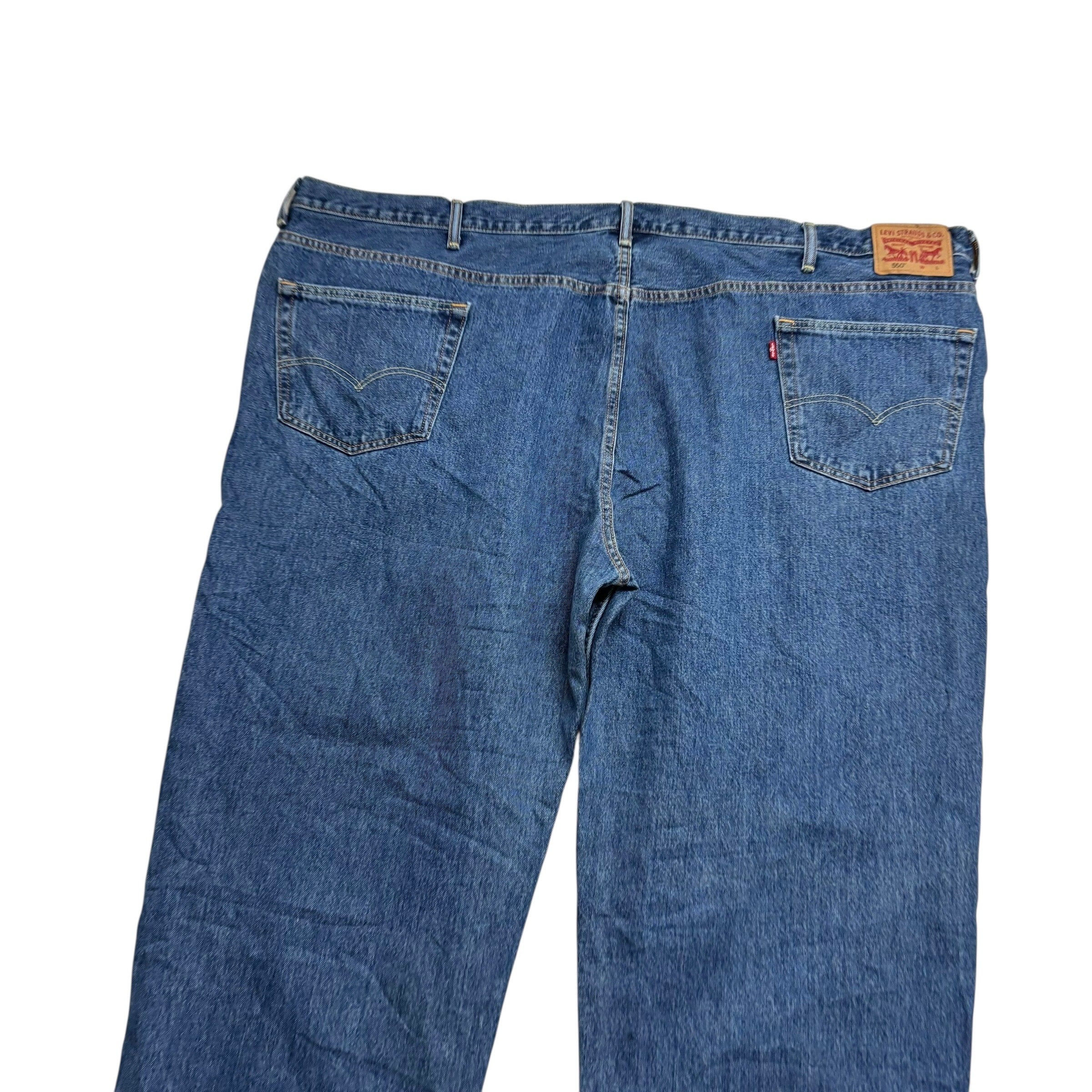 Levis 550 Jeans W58 L30 Mens Mid Blue Baggy Relaxed Straight Fit Denim (E)