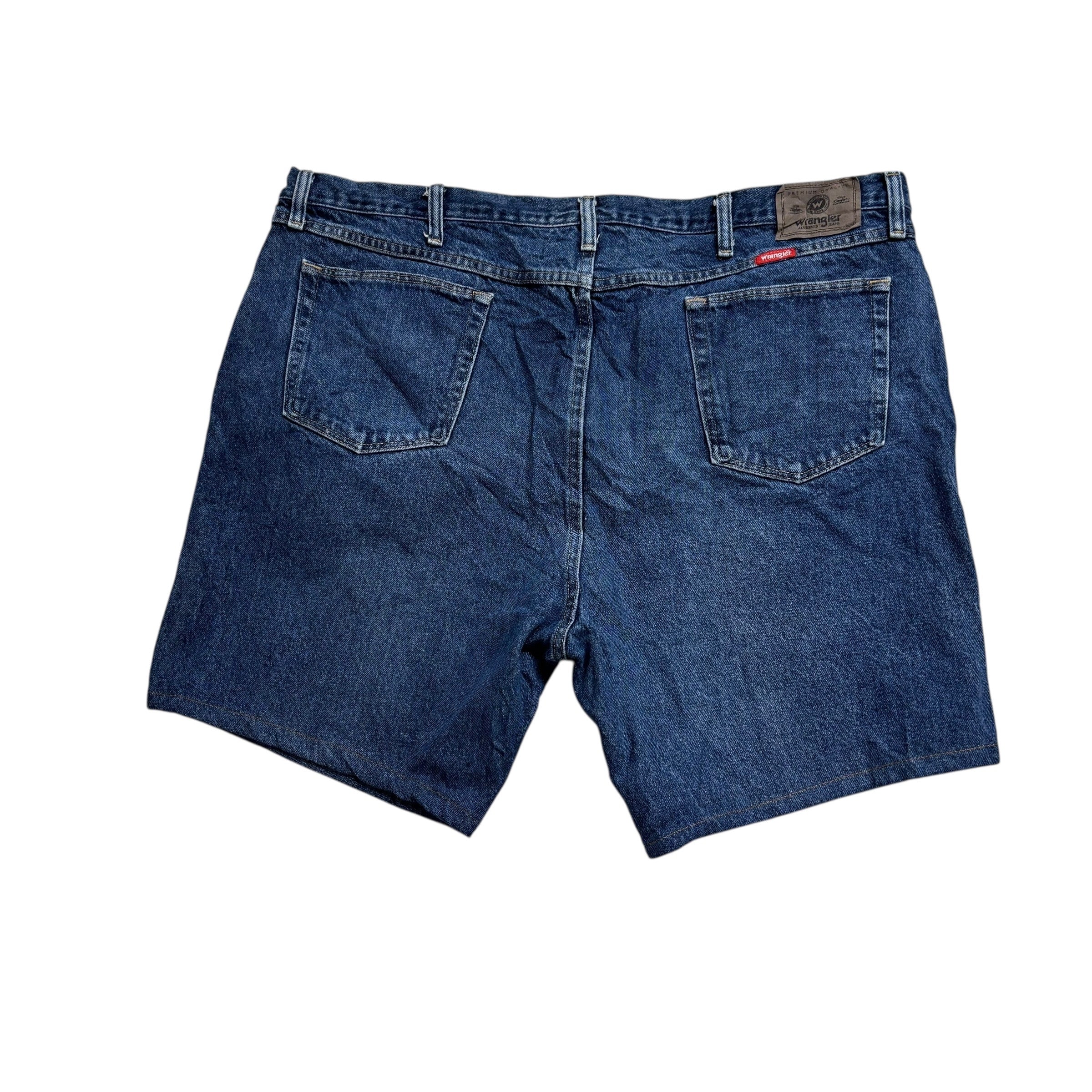 Wrangler Denim Shorts W46 Mens Mid Blue 7in Regular Fit Vintage
