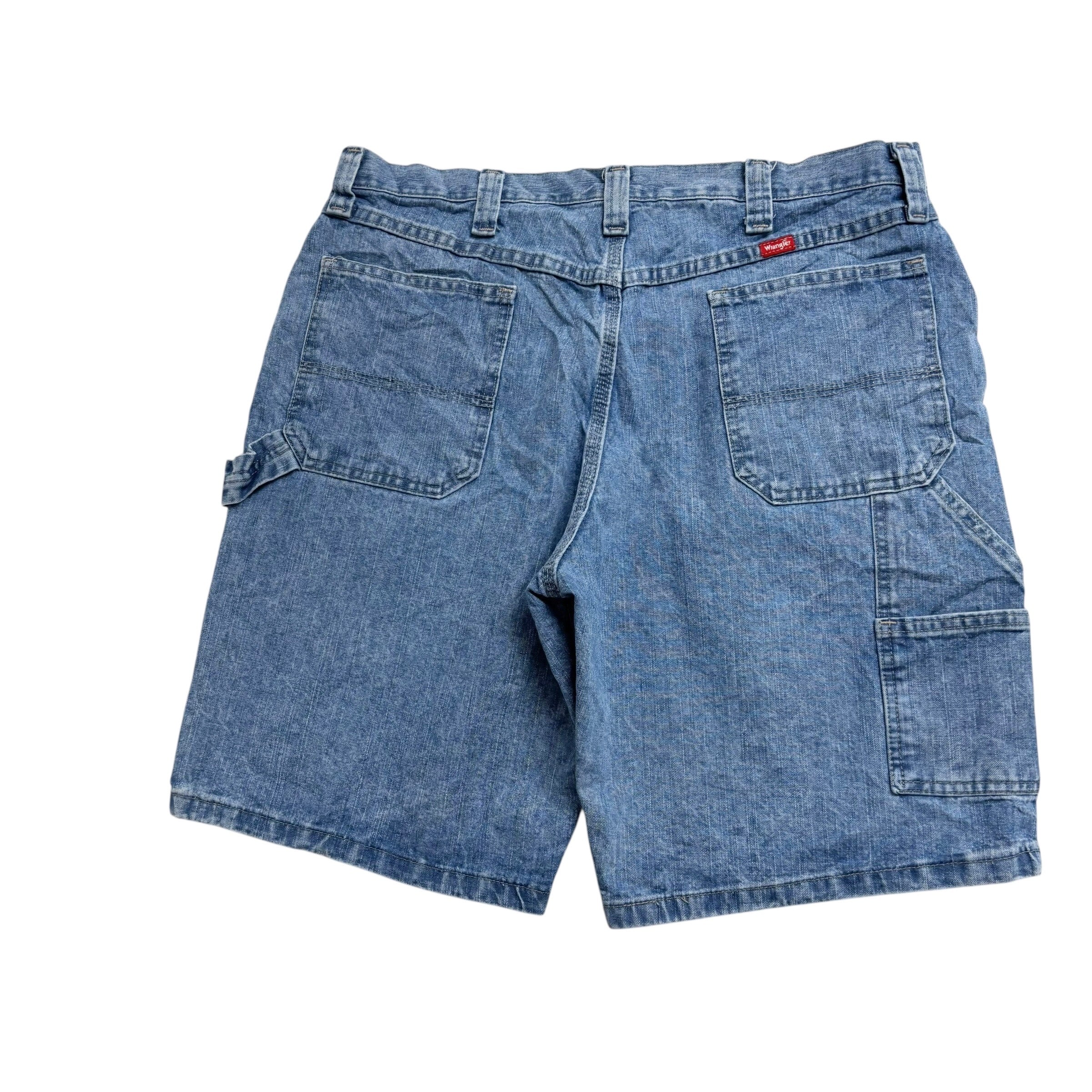 Wrangler Baggy Jorts W36 Mens Light Blue Denim Shorts Relaxed Fit Carpenter (E)
