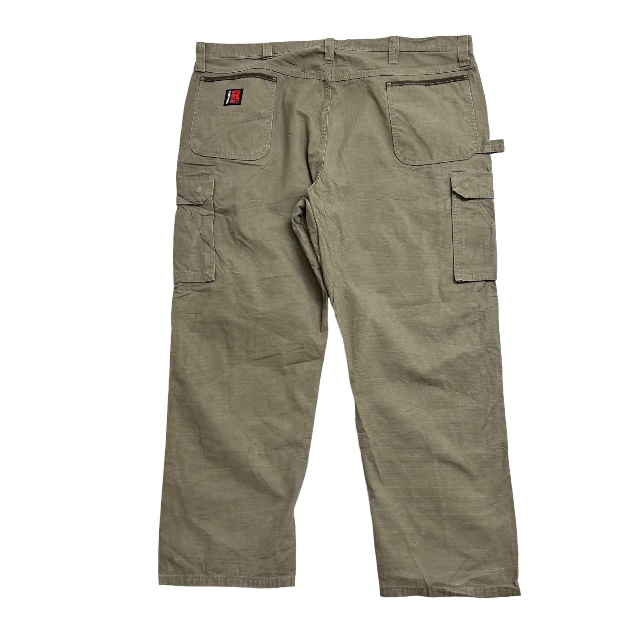 Wrangler Carpenter Pants W44 L30 Mens Olive Green Baggy Relaxed Fit