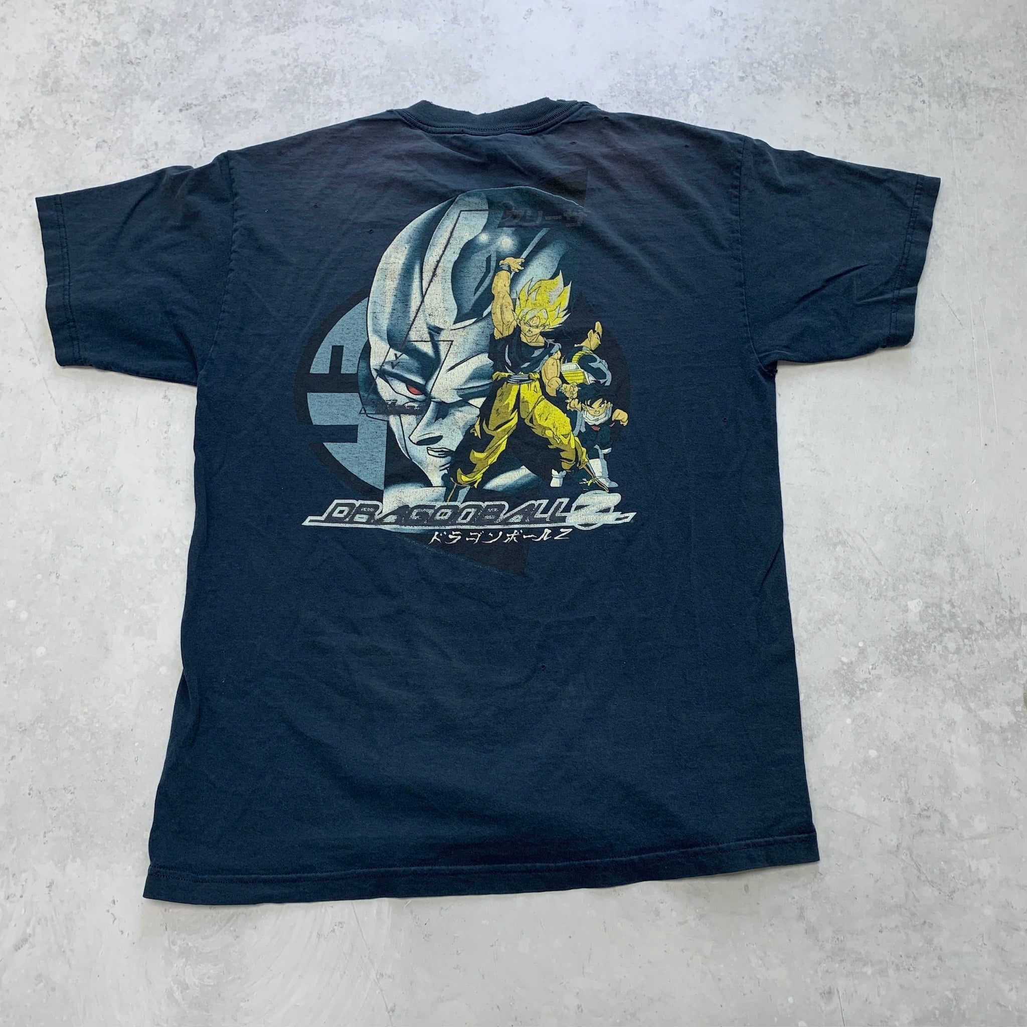 Vintage Dragon Ball Z T Shirt Mens Large Blue Metal Cooler Goku Super Saiyan