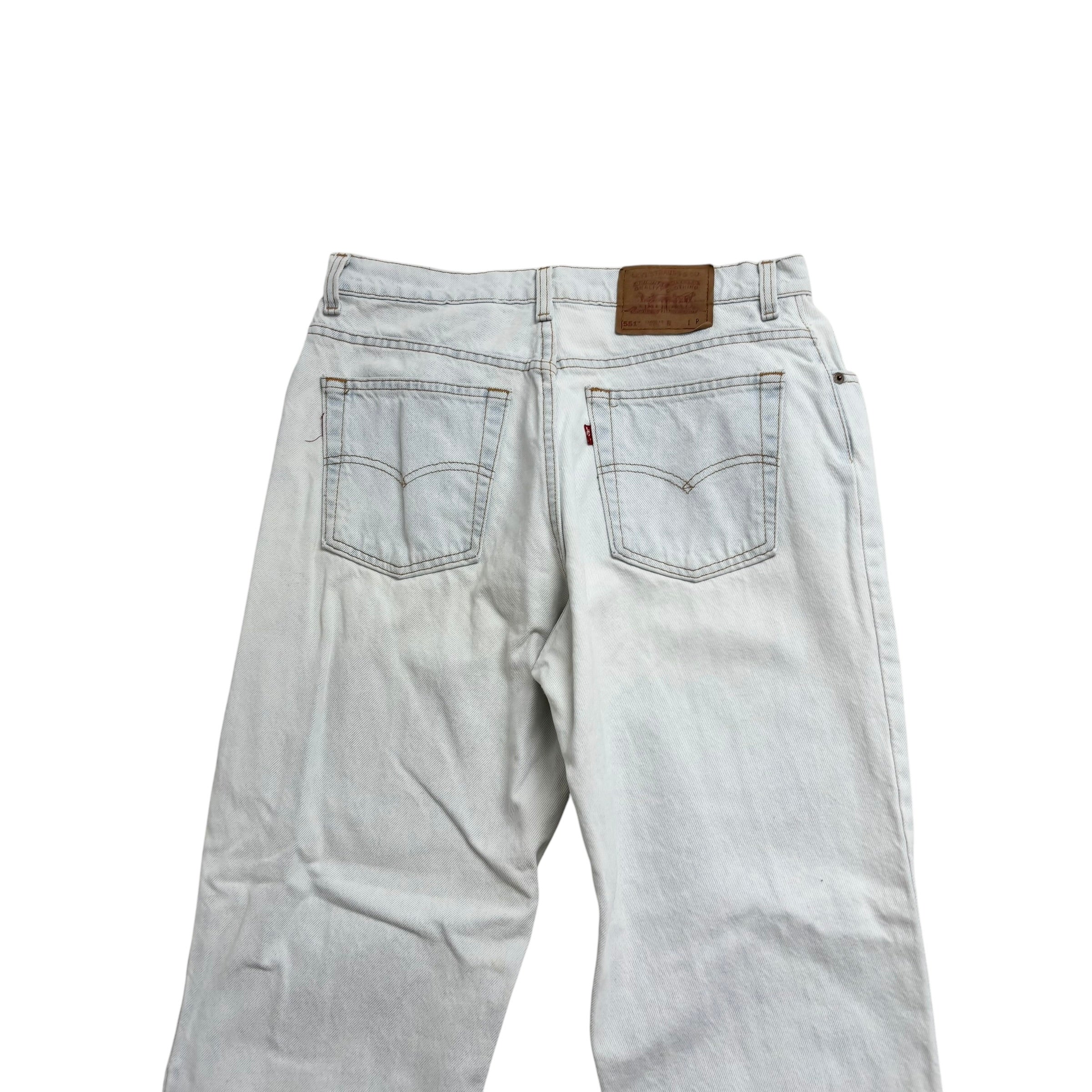 Levis 551 Jeans W32 L28 Womens Light Blue Relaxed Tapered Mom Vintage USA Made