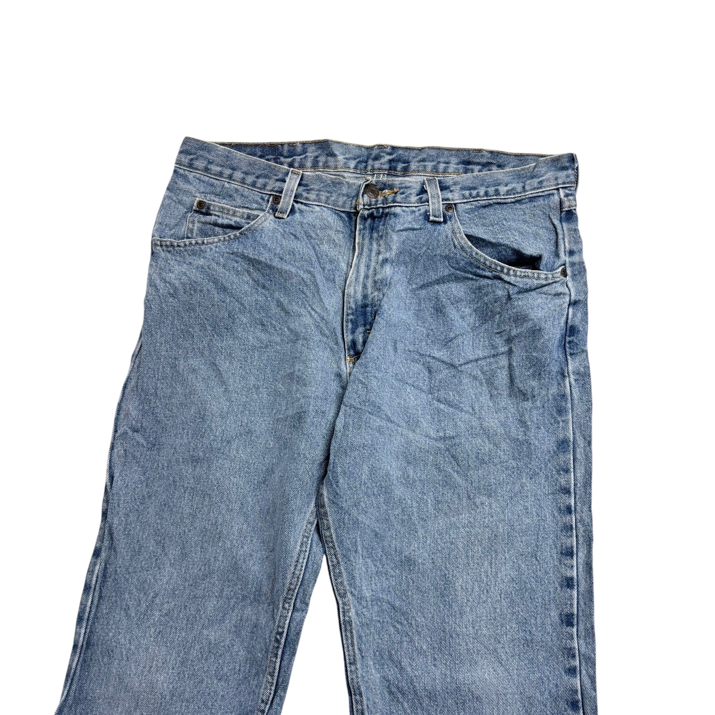 Wrangler Jeans W34 L30 Mens Light Blue Regular Straight Fit Denim (E)