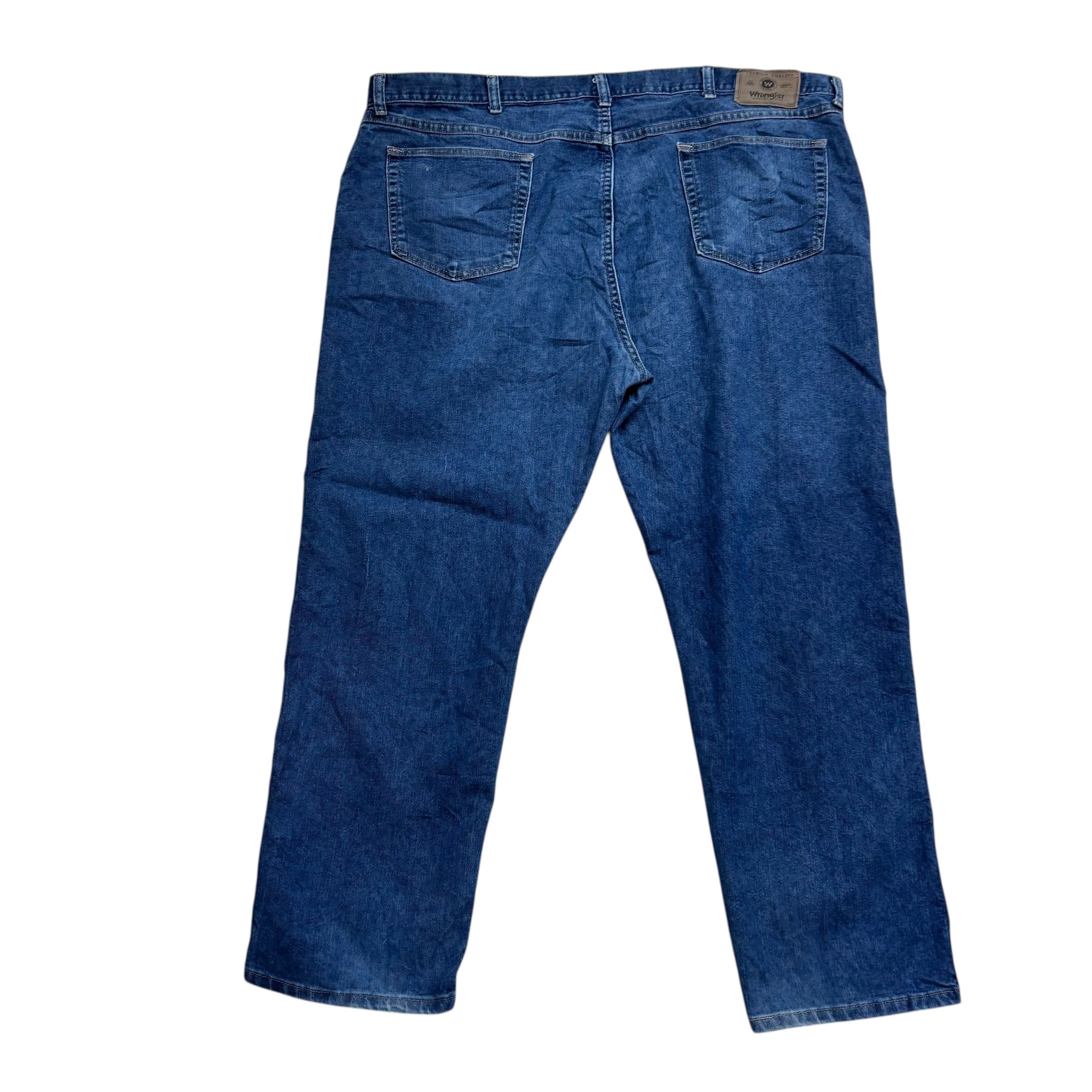 Wrangler Jeans W44 L30 Mens Mid Blue Regular Straight Fit Denim