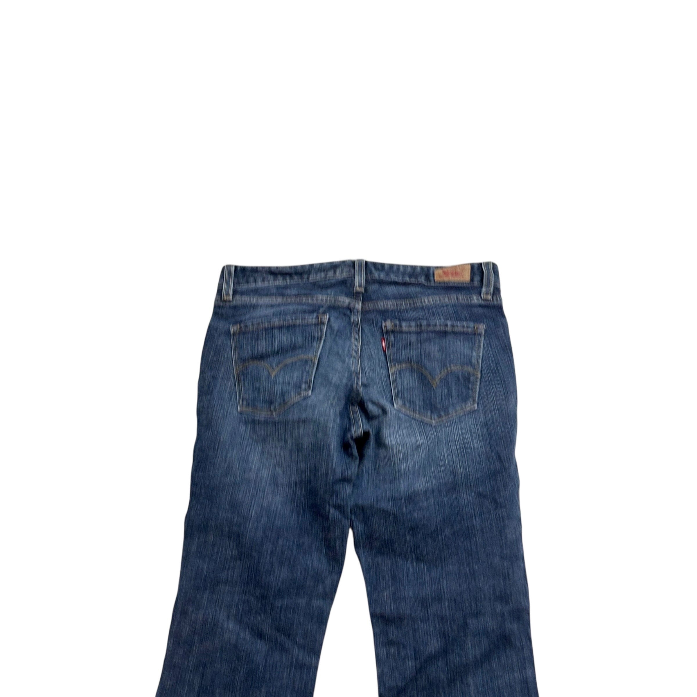 Levis 553 Jeans W30 L27 Womens Bootcut Dark Blue Stretch Denim (E)