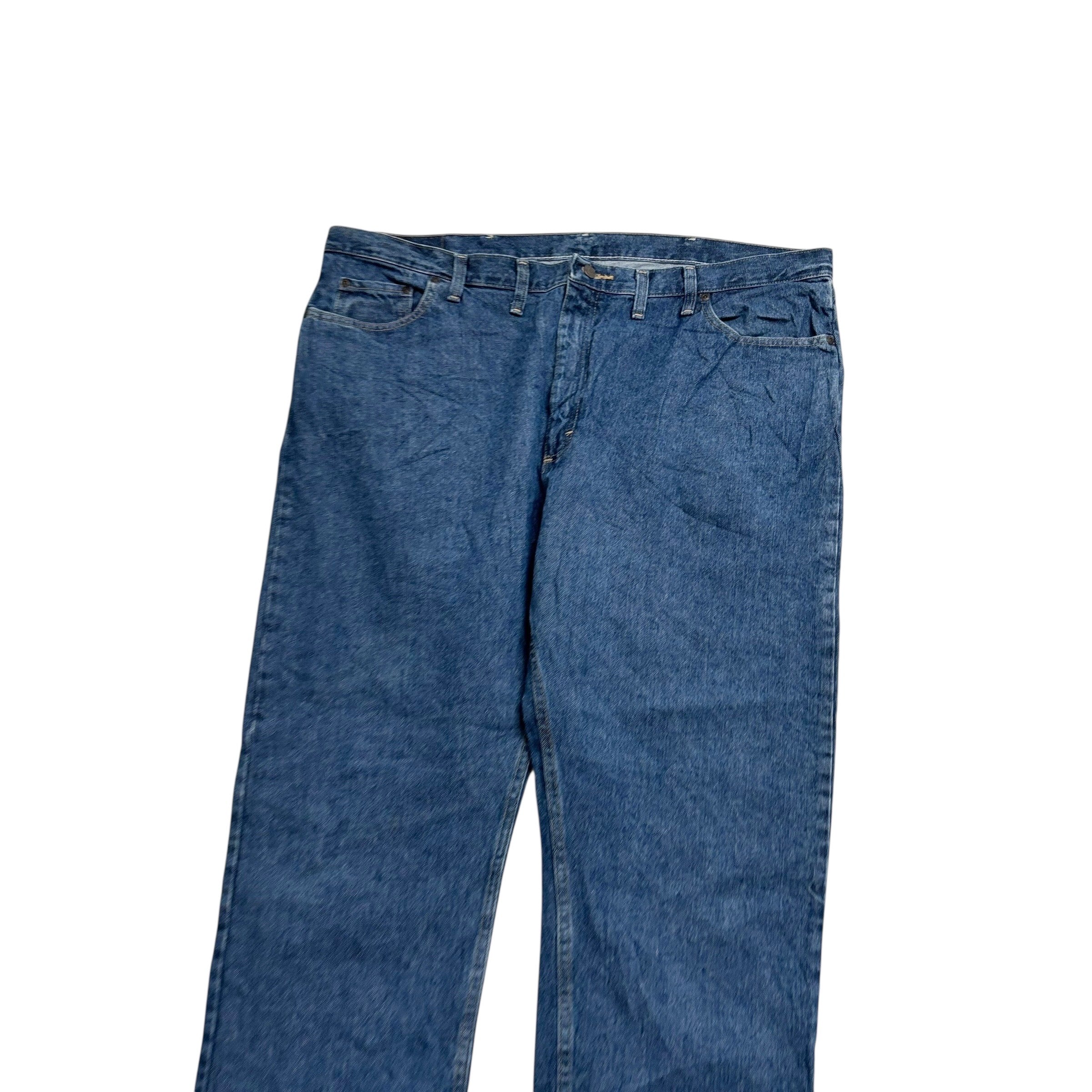 Wrangler Jeans W46 L31 Mens Mid Blue Regular Straight Fit Denim (E)
