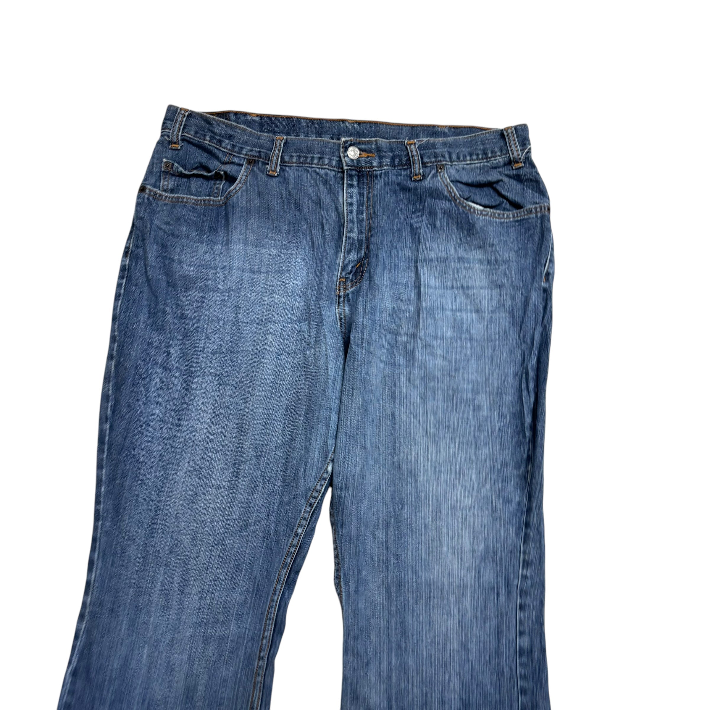 Levis 515 Jeans W38 L30 Womens Mid Blue Bootcut Fit Vintage Denim (E)