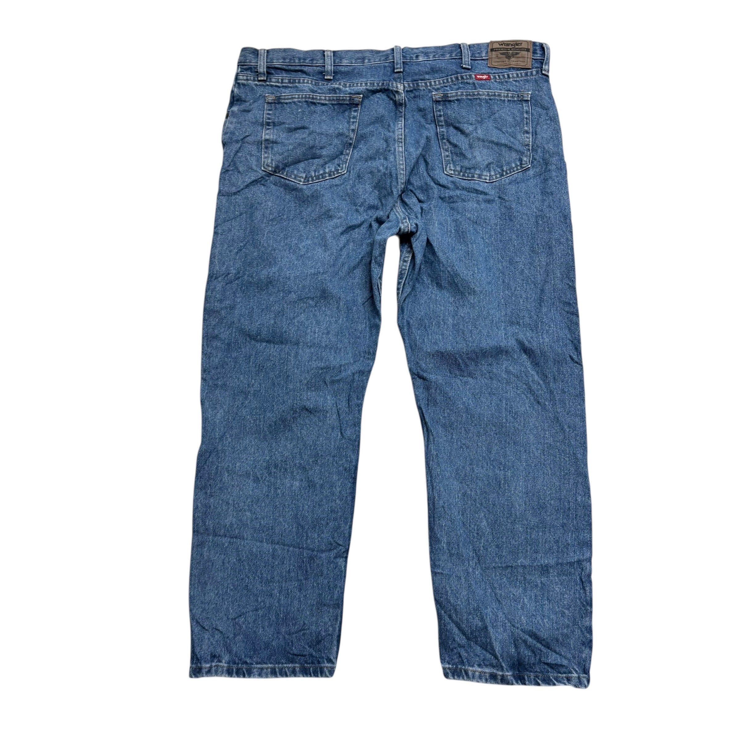 Wrangler Jeans W42 L28 Mens Mid Blue Regular Straight Fit Denim