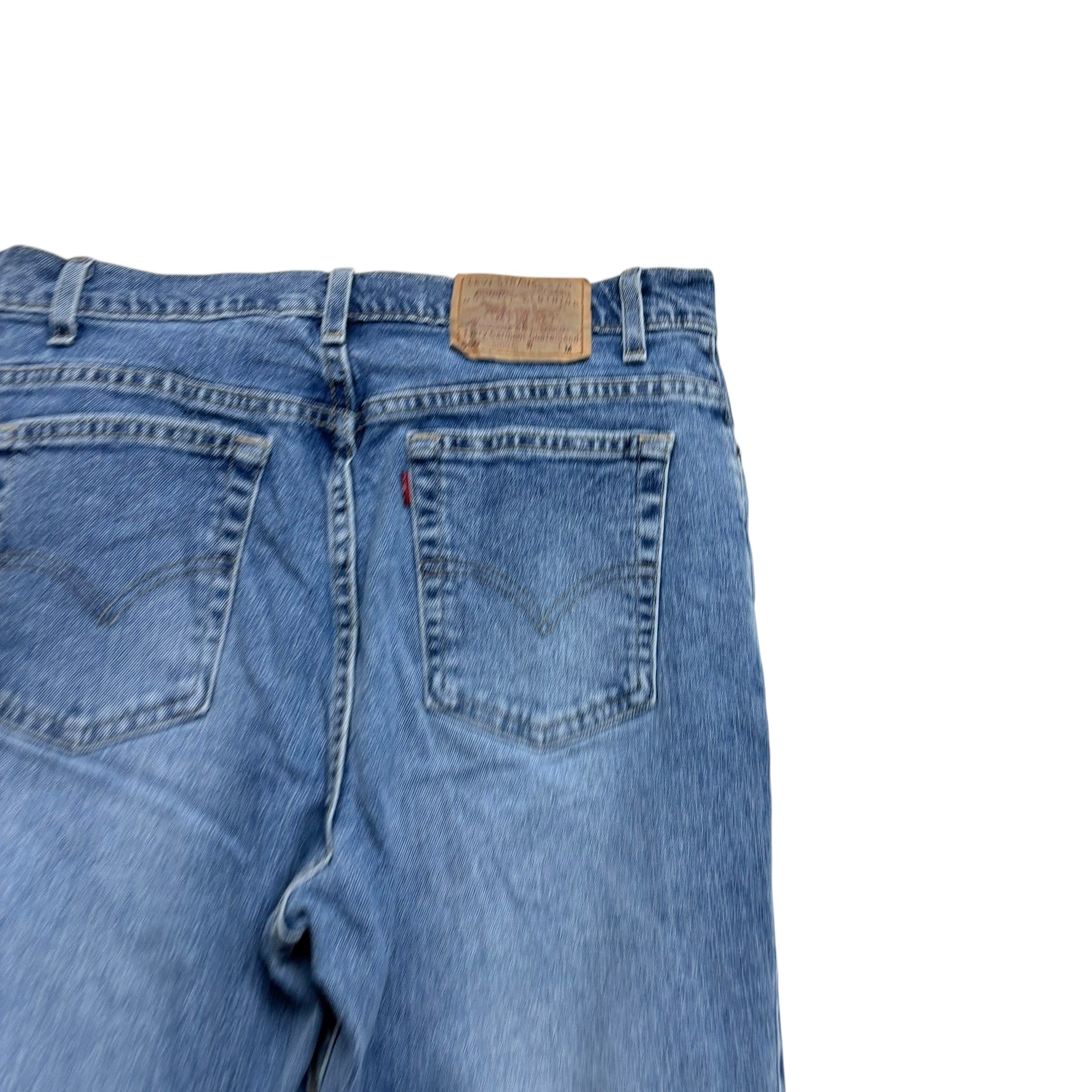 Levis 550 Jeans W33 L31 Womens Relaxed Tapered Mid Blue Vintage Denim (E)
