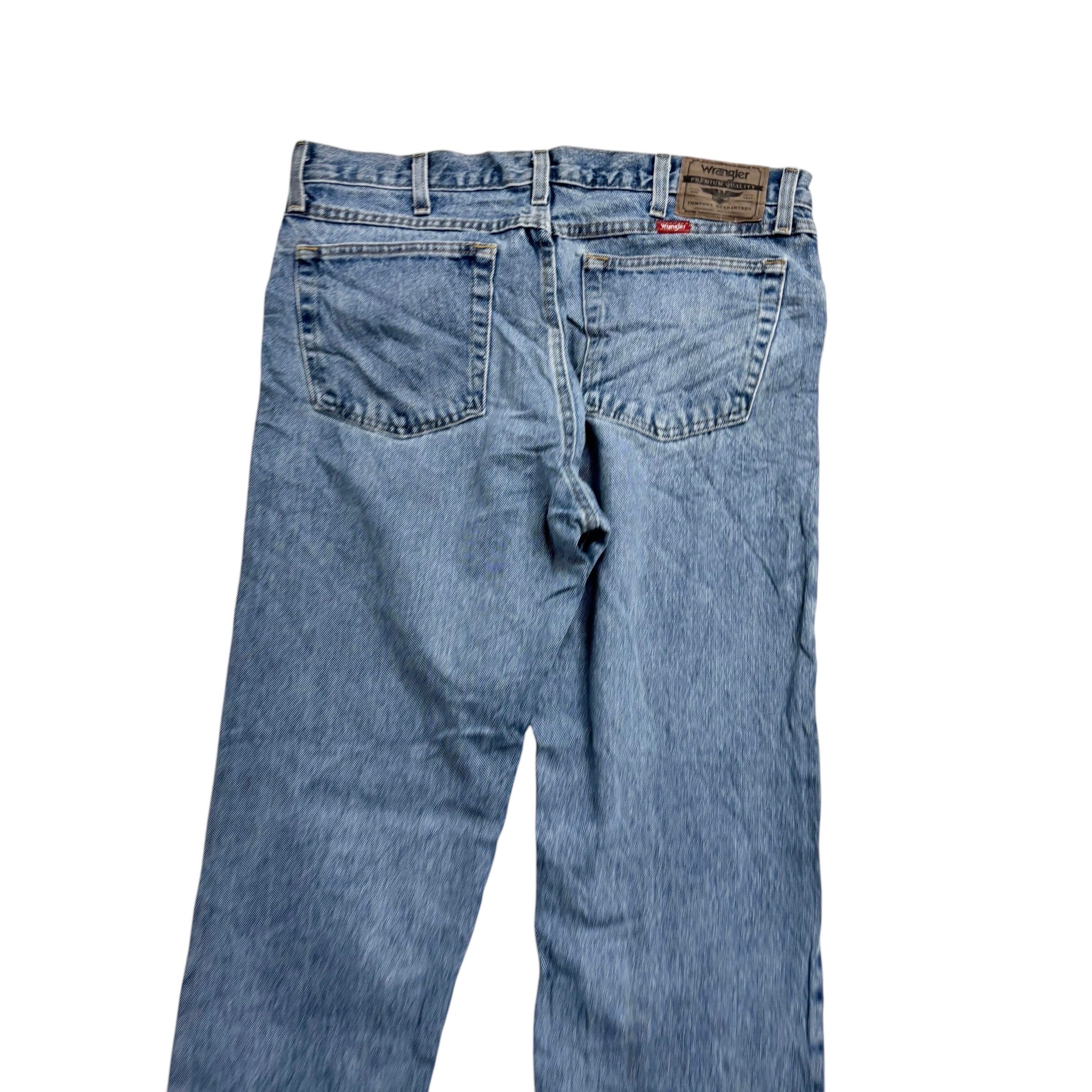 Wrangler Jeans W34 L30 Mens Light Blue Regular Straight Fit Denim (E)