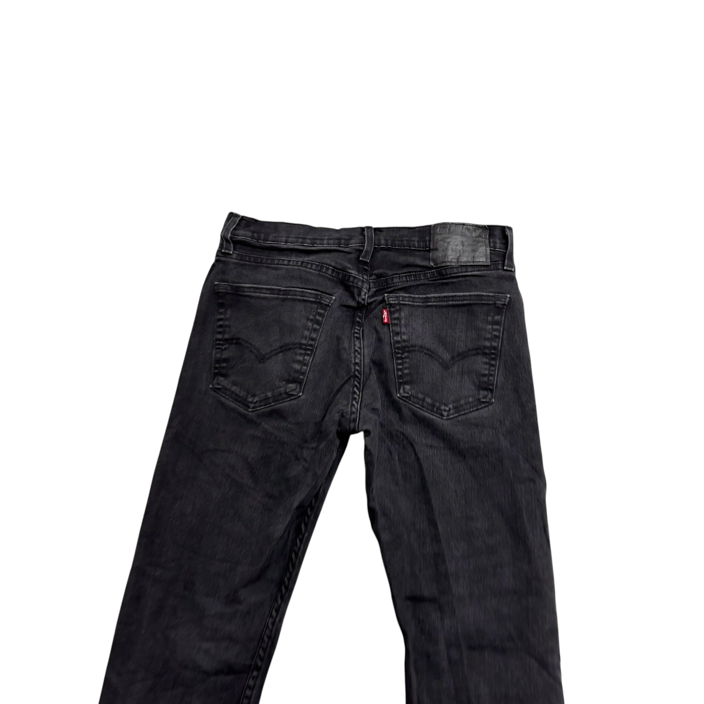 Levis 512 Jeans W30 L31 Mens Black Slim Tapered Fit Stretch Denim