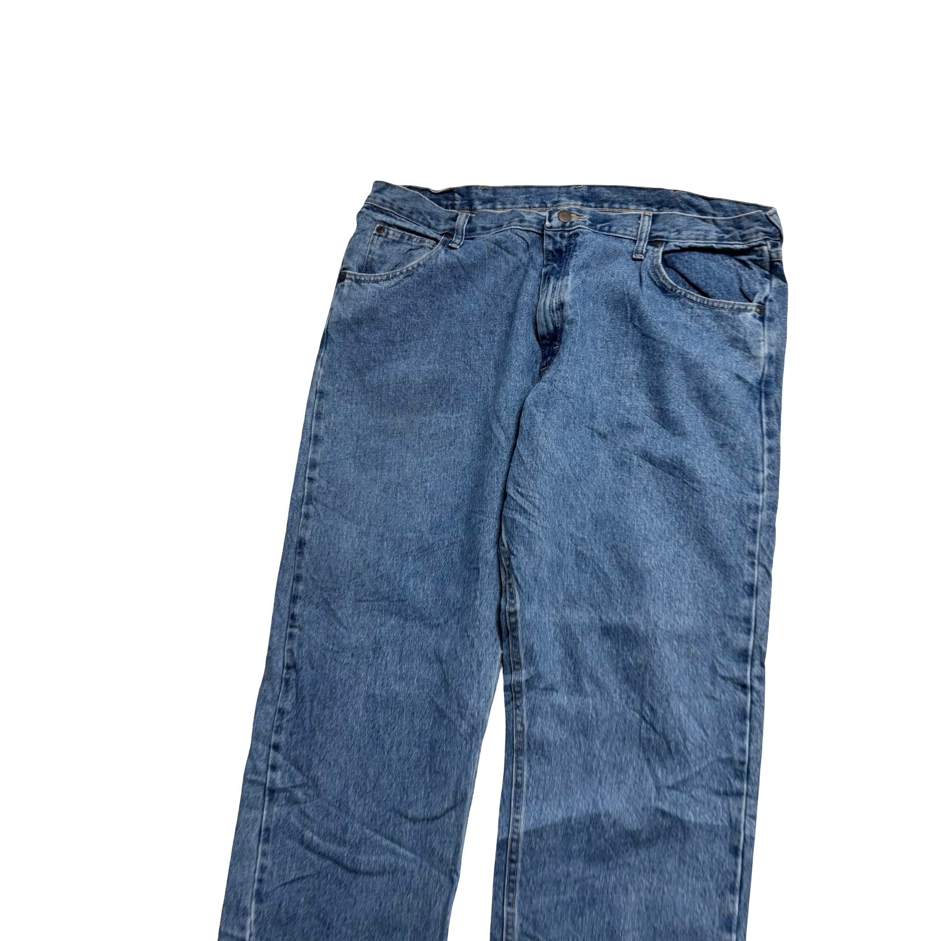 Wrangler Jeans W40 L30 Mens Light Blue Relaxed Straight Fit Denim (E)