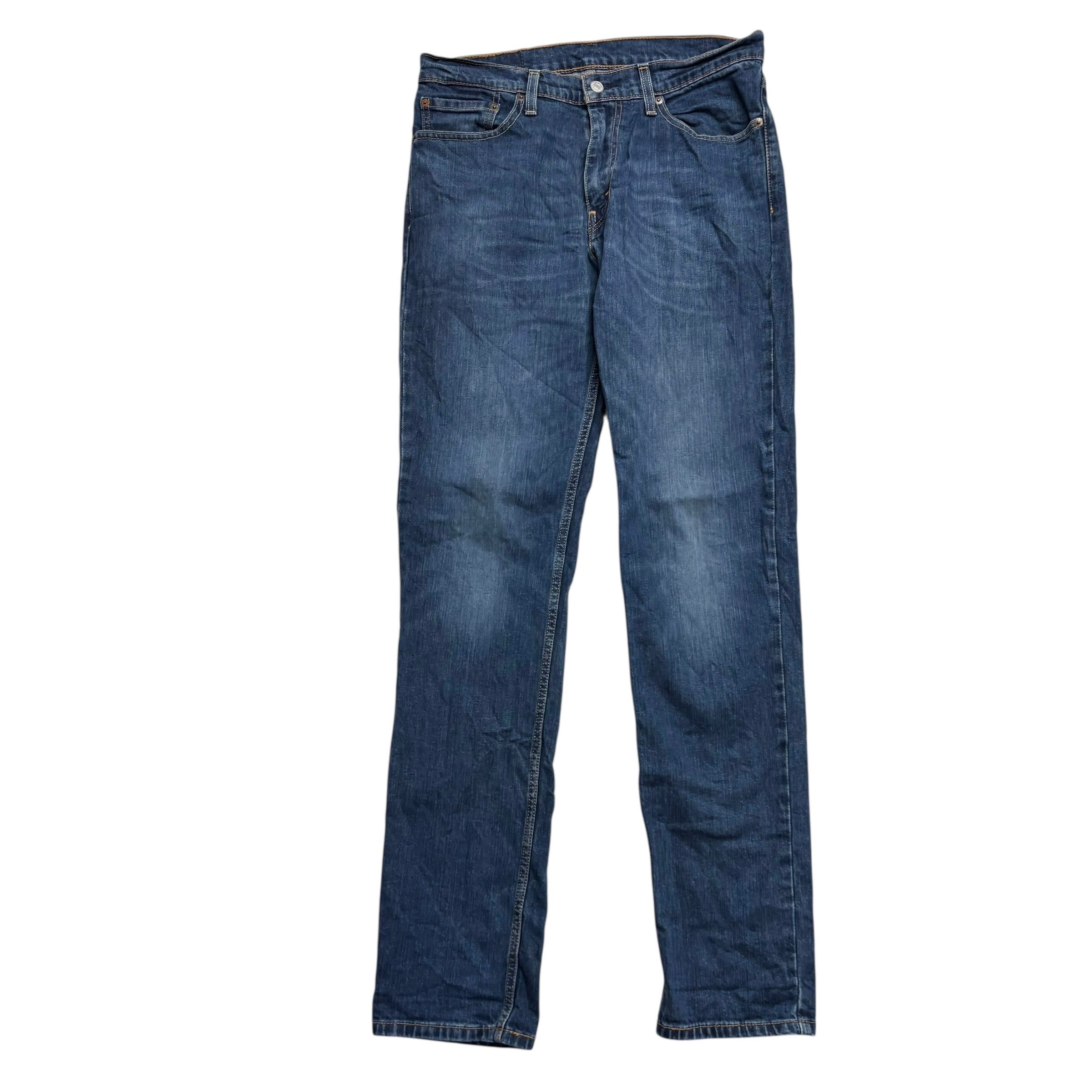 Levis 511 Jeans W32 L34 Mens Dark Blue Slim Fit Stretch Denim (E)
