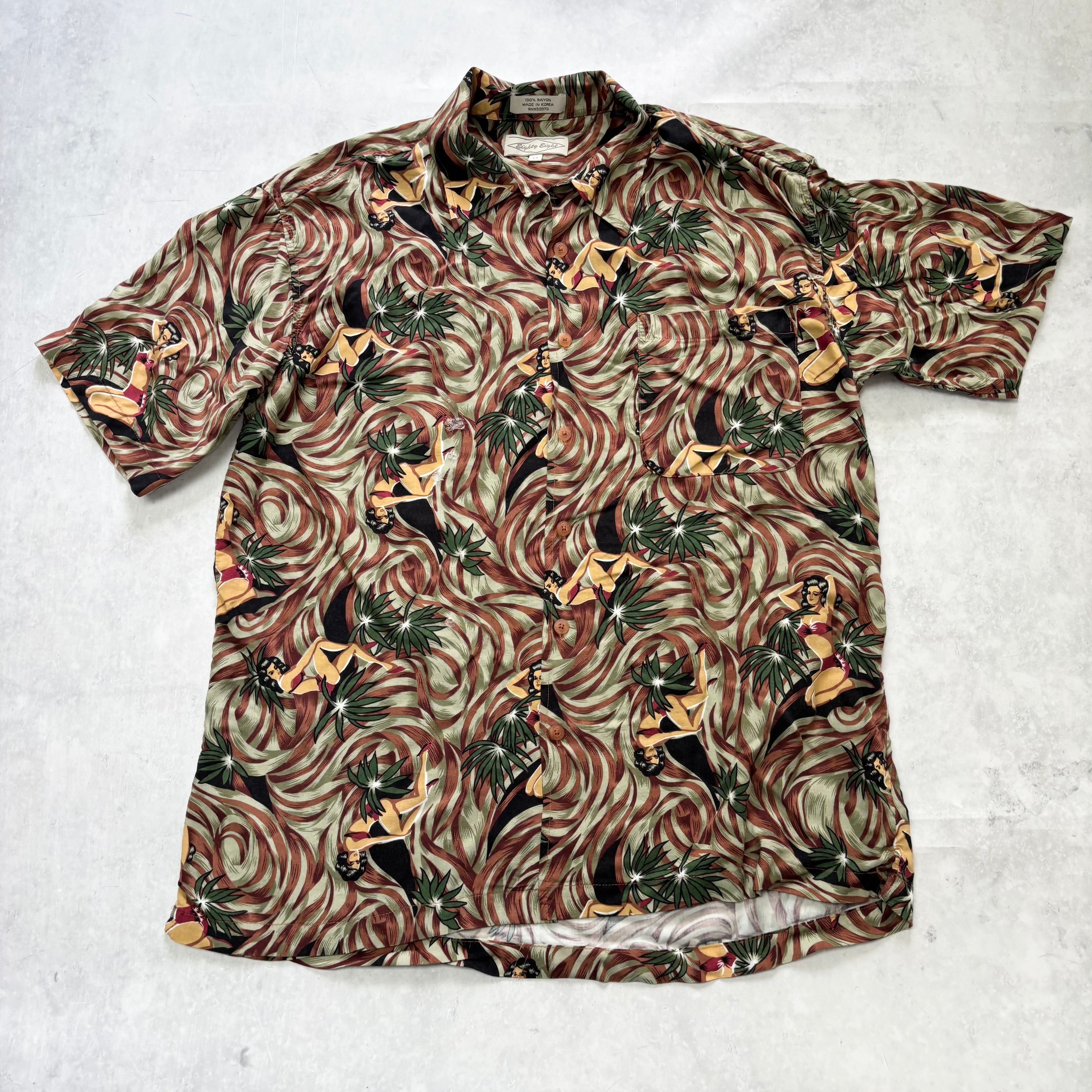 Vintage Hawaiian Shirt Mens Medium Multi Floral Aloha Short Sleeve Rayon (F)