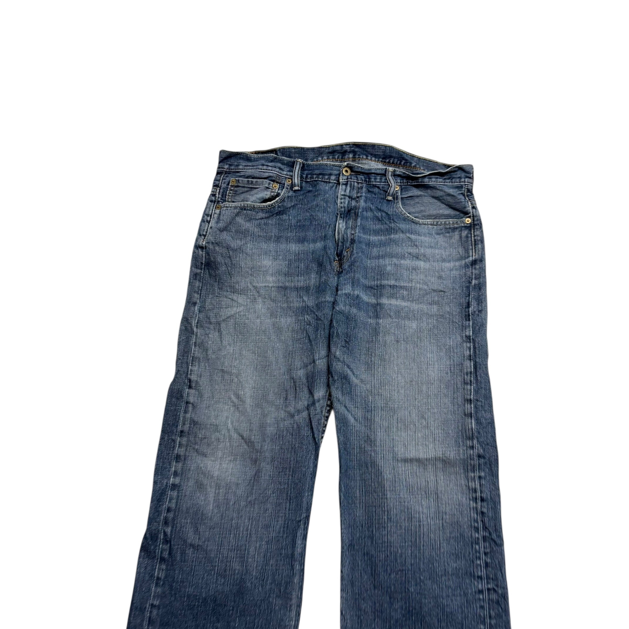 Levis 569 Jeans W36 L30 Mens Mid Blue Baggy Relaxed Straight Fit Denim