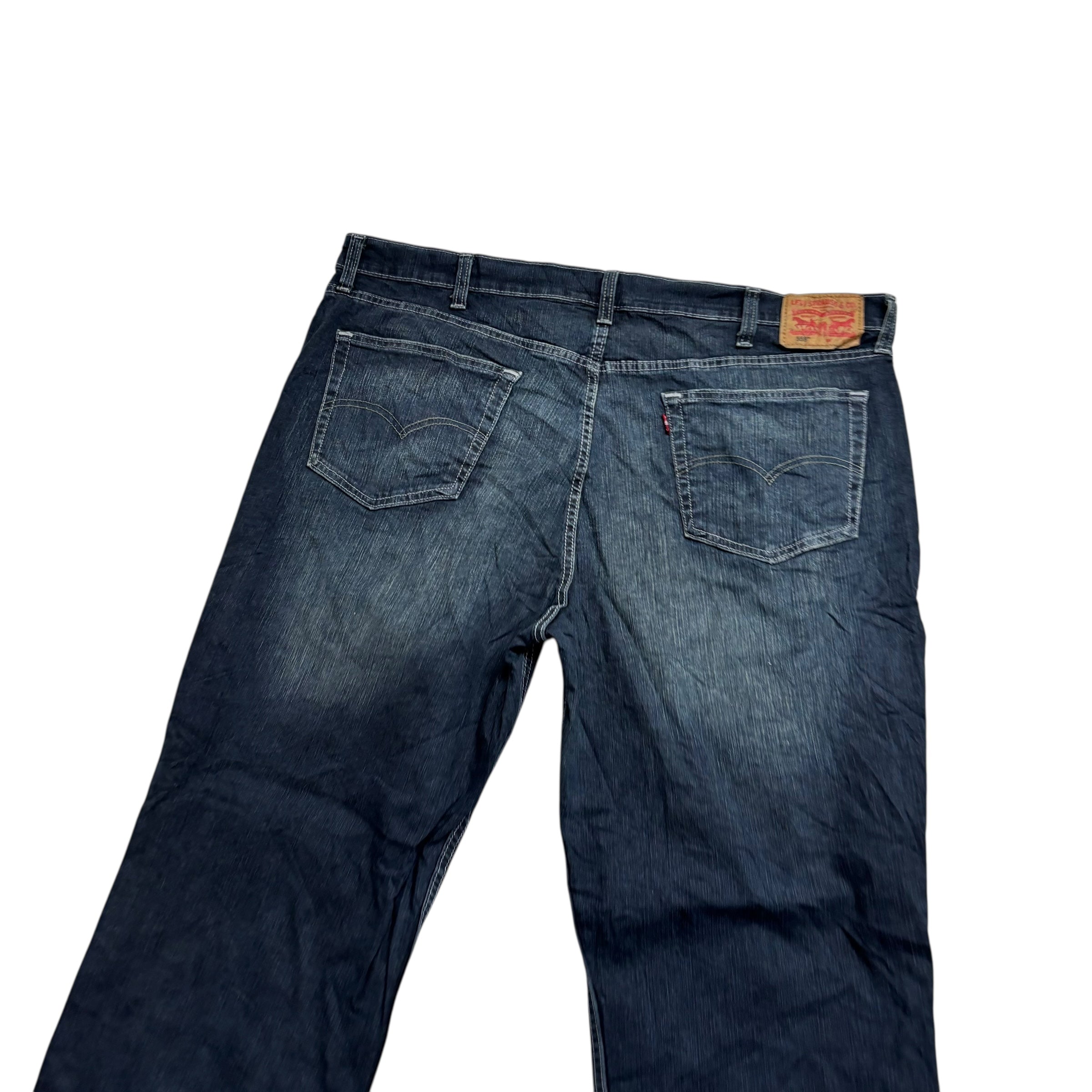 Levis 559 Jeans W44 L32 Mens Dark Blue Relaxed Straight Fit Stretch Denim (E)