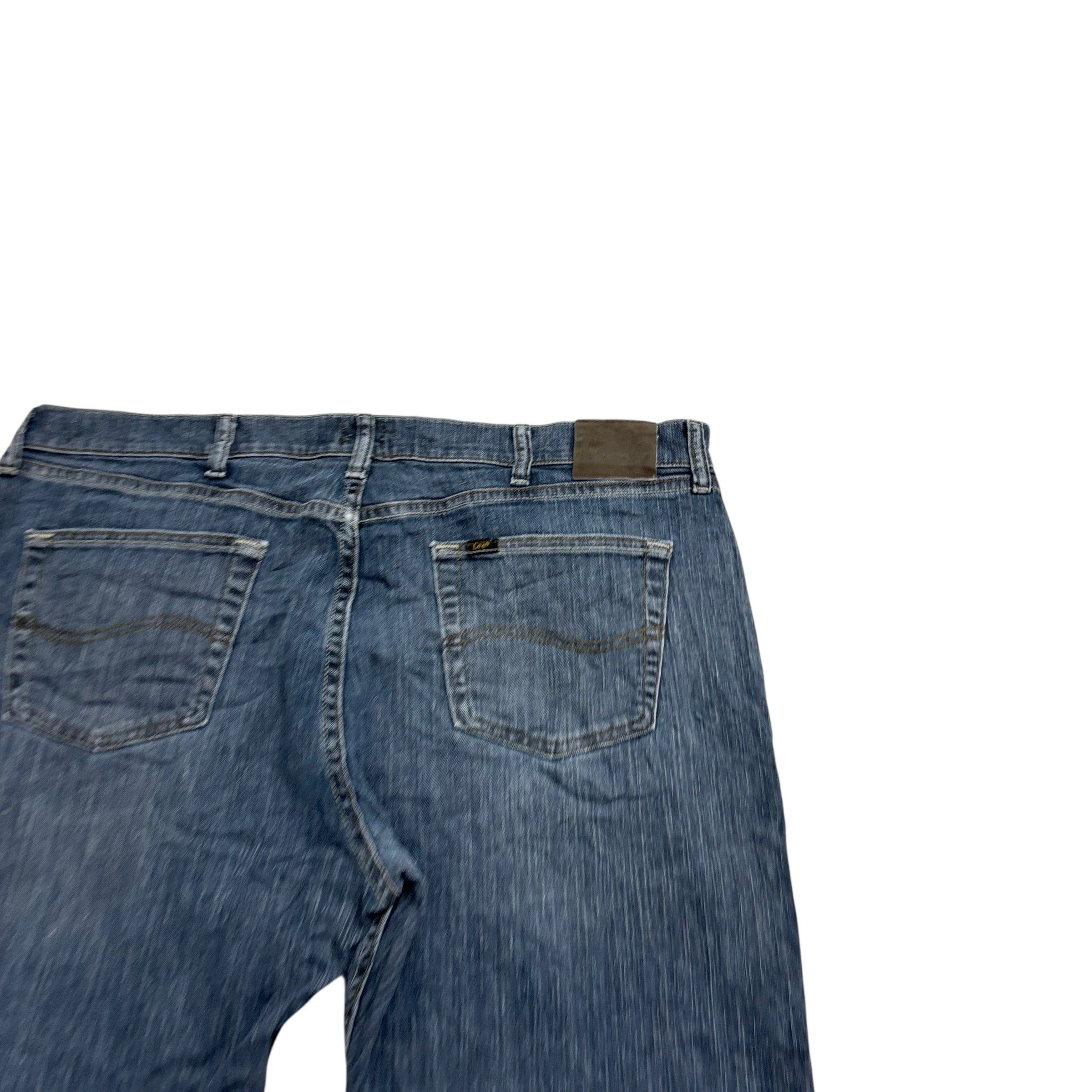 Lee Jeans W40 L30 Mens Dark Blue Regular Straight Fit Stretch Denim (E)