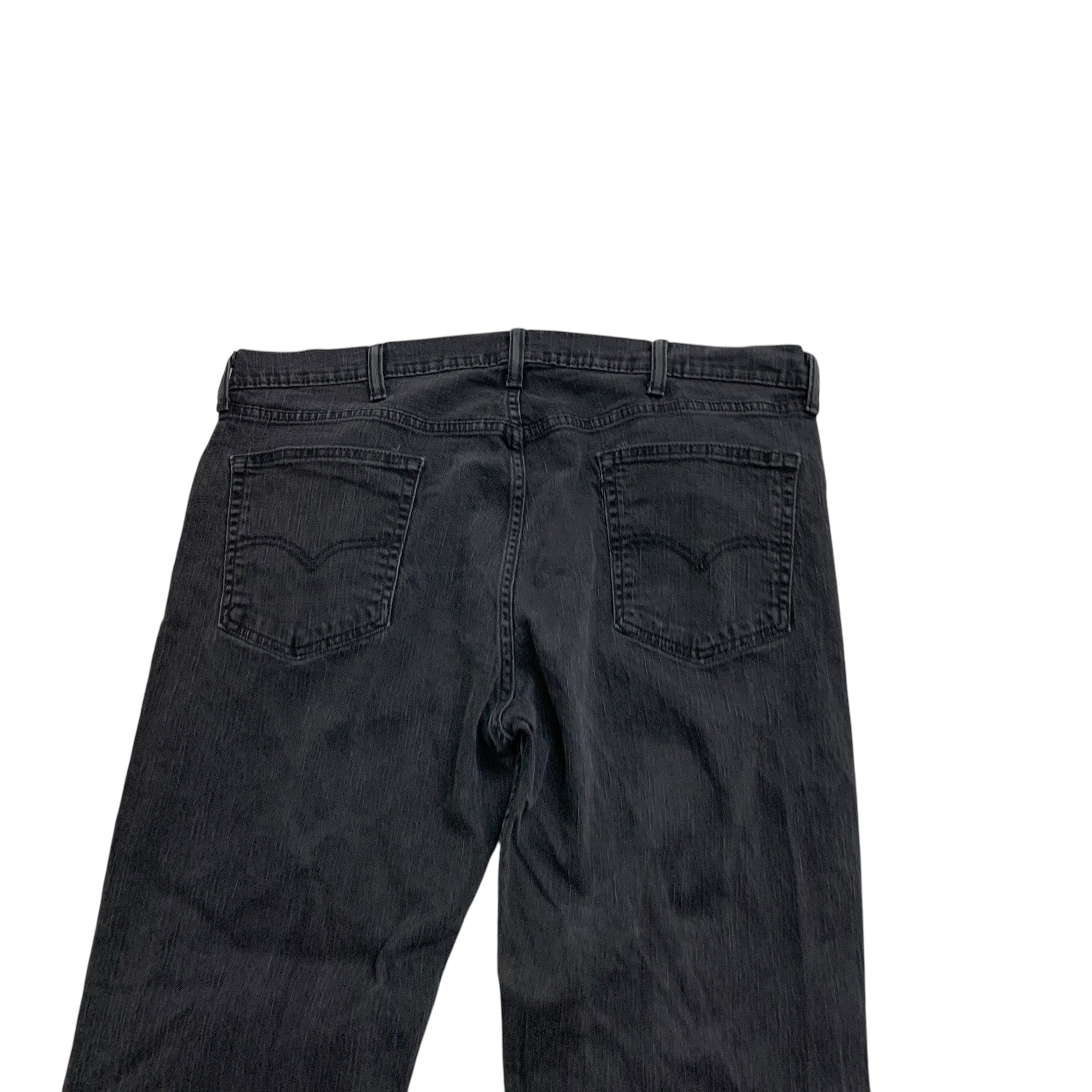 Levis Jeans W40 L30 Mens Black Regular Straight Fit Stretch Denim