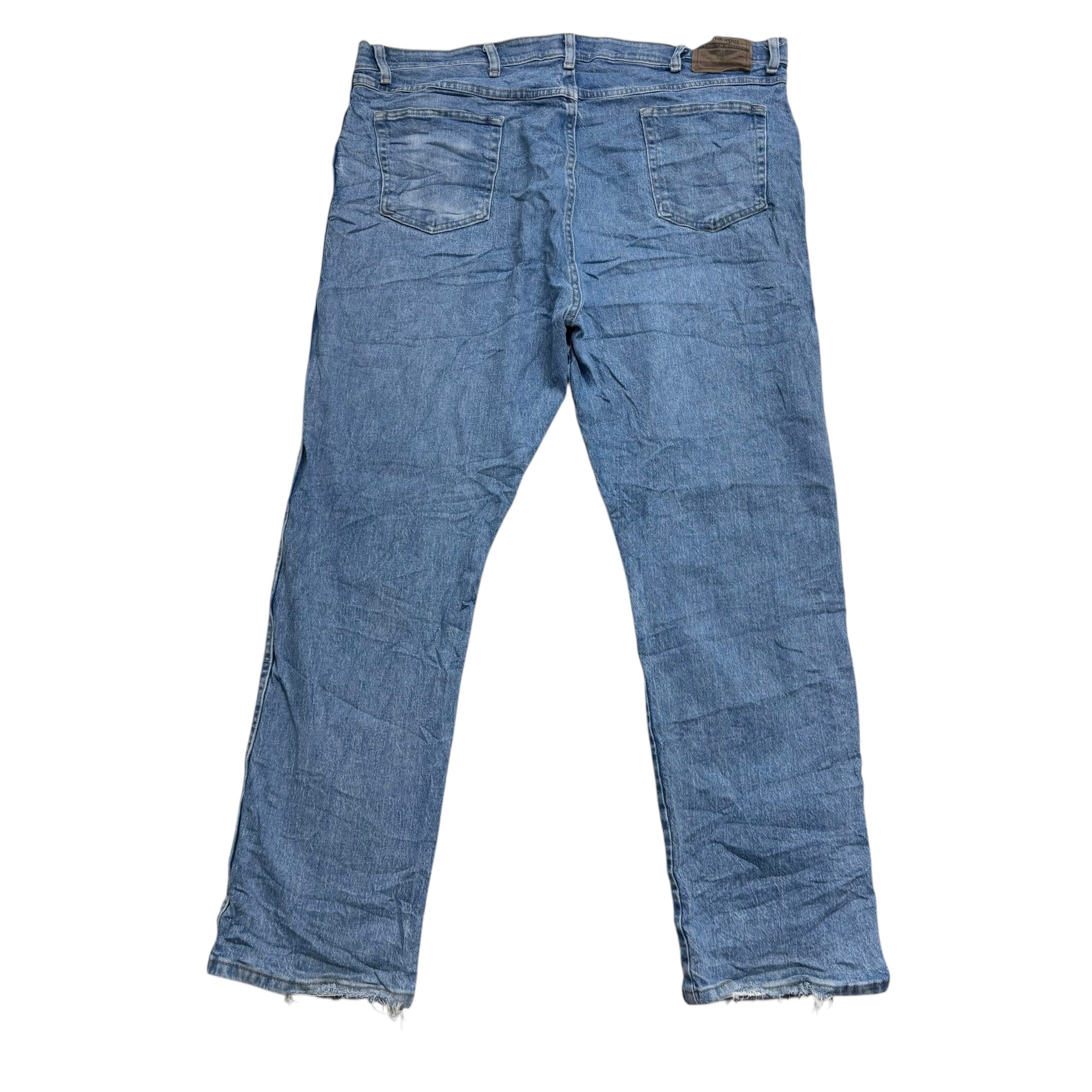 Wrangler Jeans W42 L32 Mens Light Blue Regular Straight Fit Stretch Denim (F)