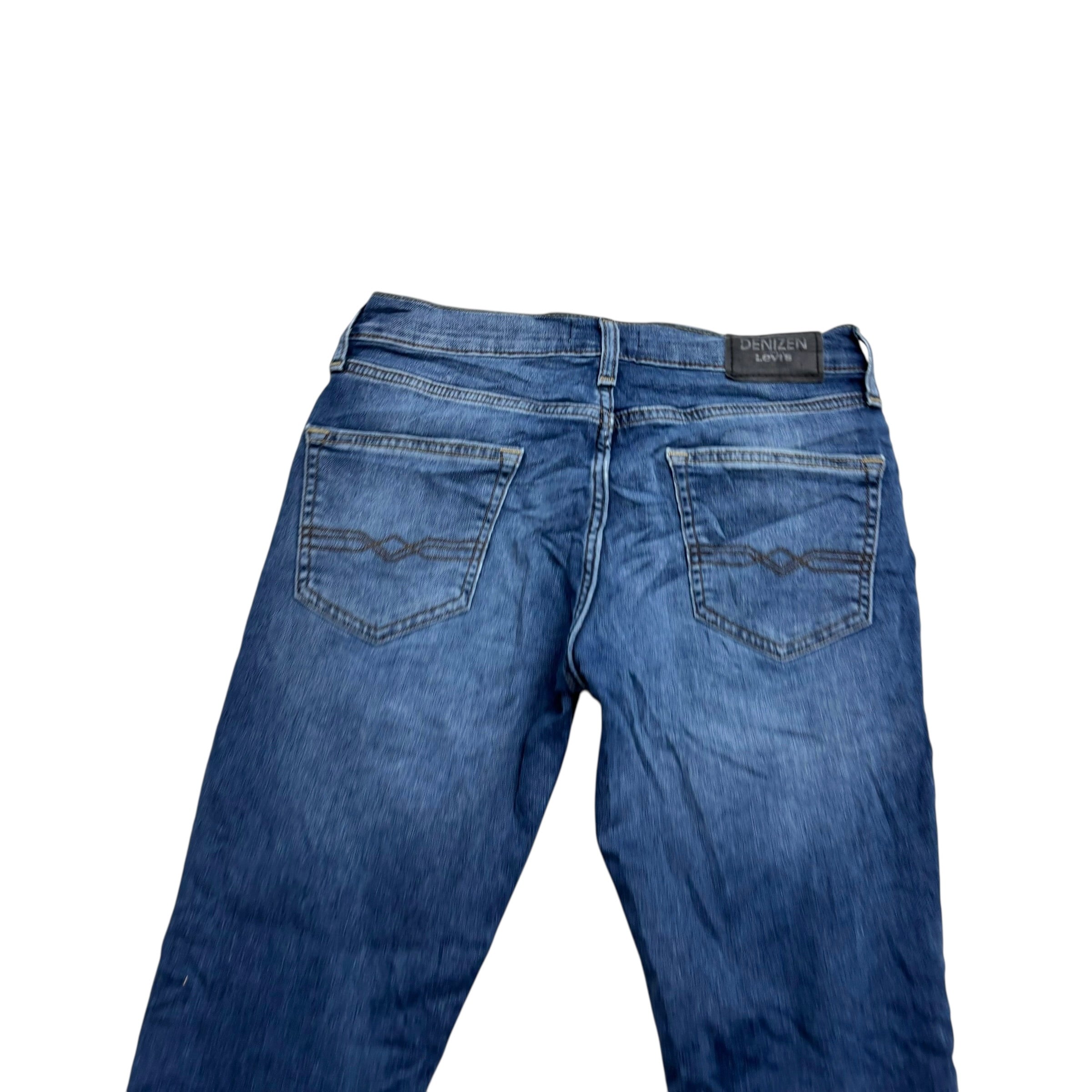 Levis Denizen Jeans W30 L30 Mens Mid Blue Slim Fit Stretch Denim (E)