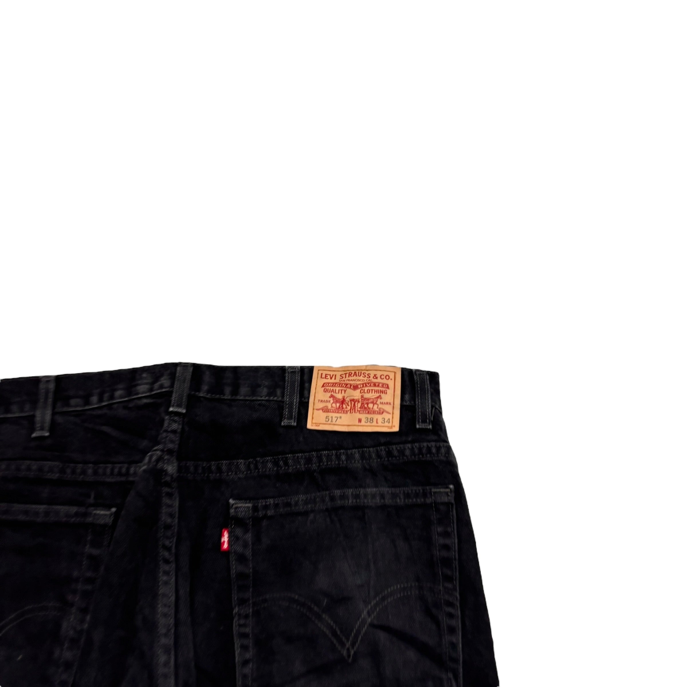Levis 517 Jeans W38 L34 Mens Black Regular Bootcut Fit Vintage Denim