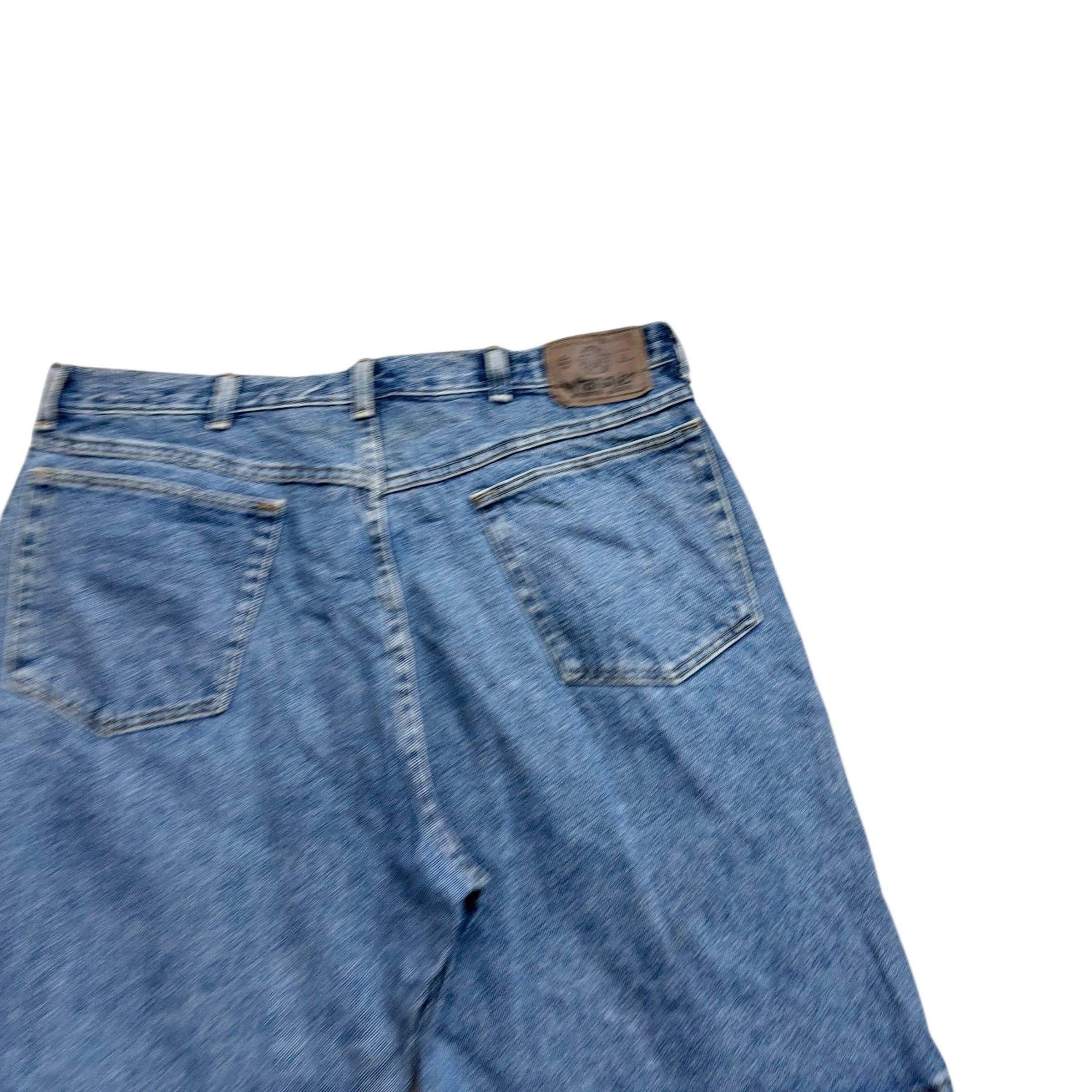Vintage Wrangler Baggy Jorts W36 Mens Denim Shorts Light Blue Relaxed Fit (E)