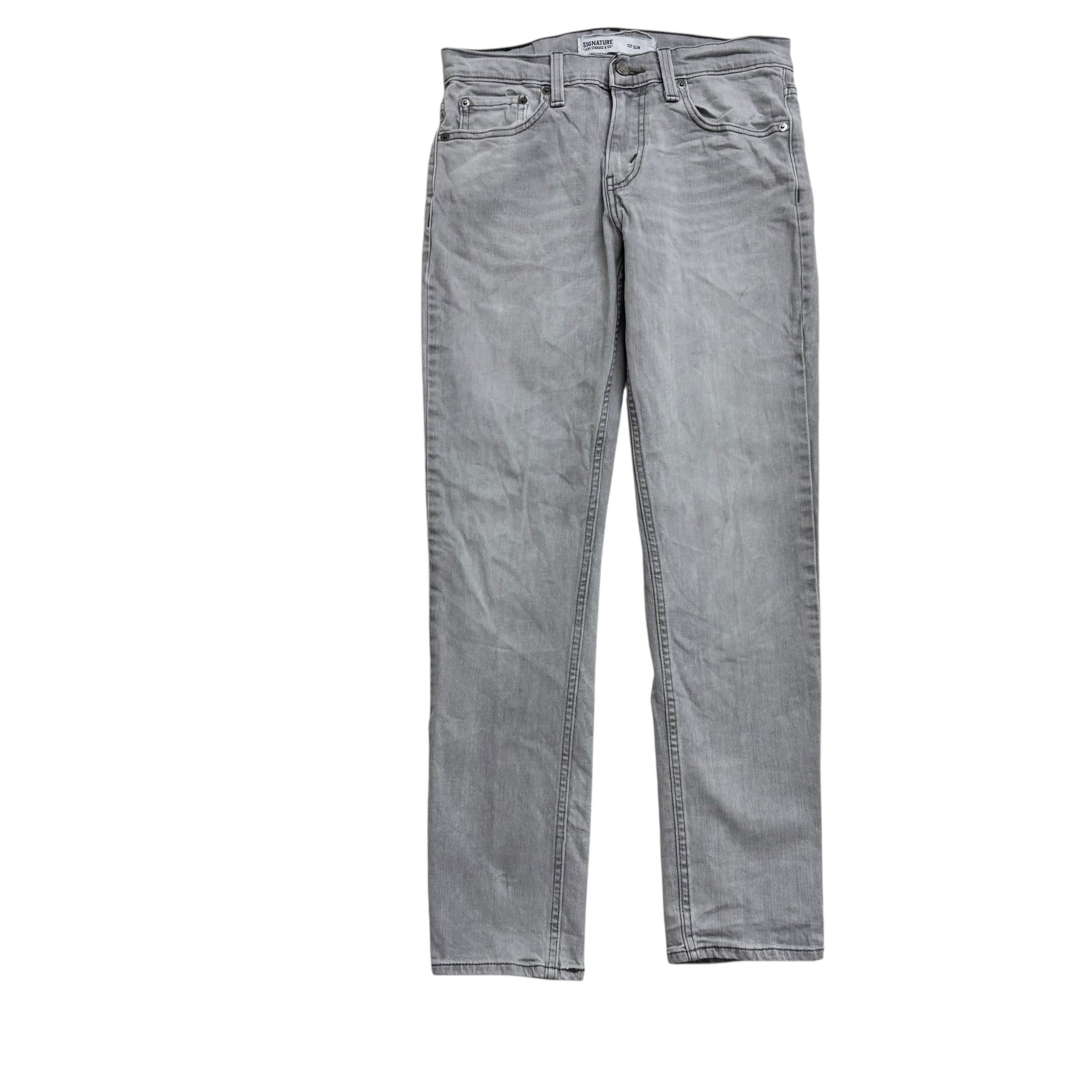 Levis Signature Jeans W29 L30 Mens Grey Slim Fit Stretch Denim