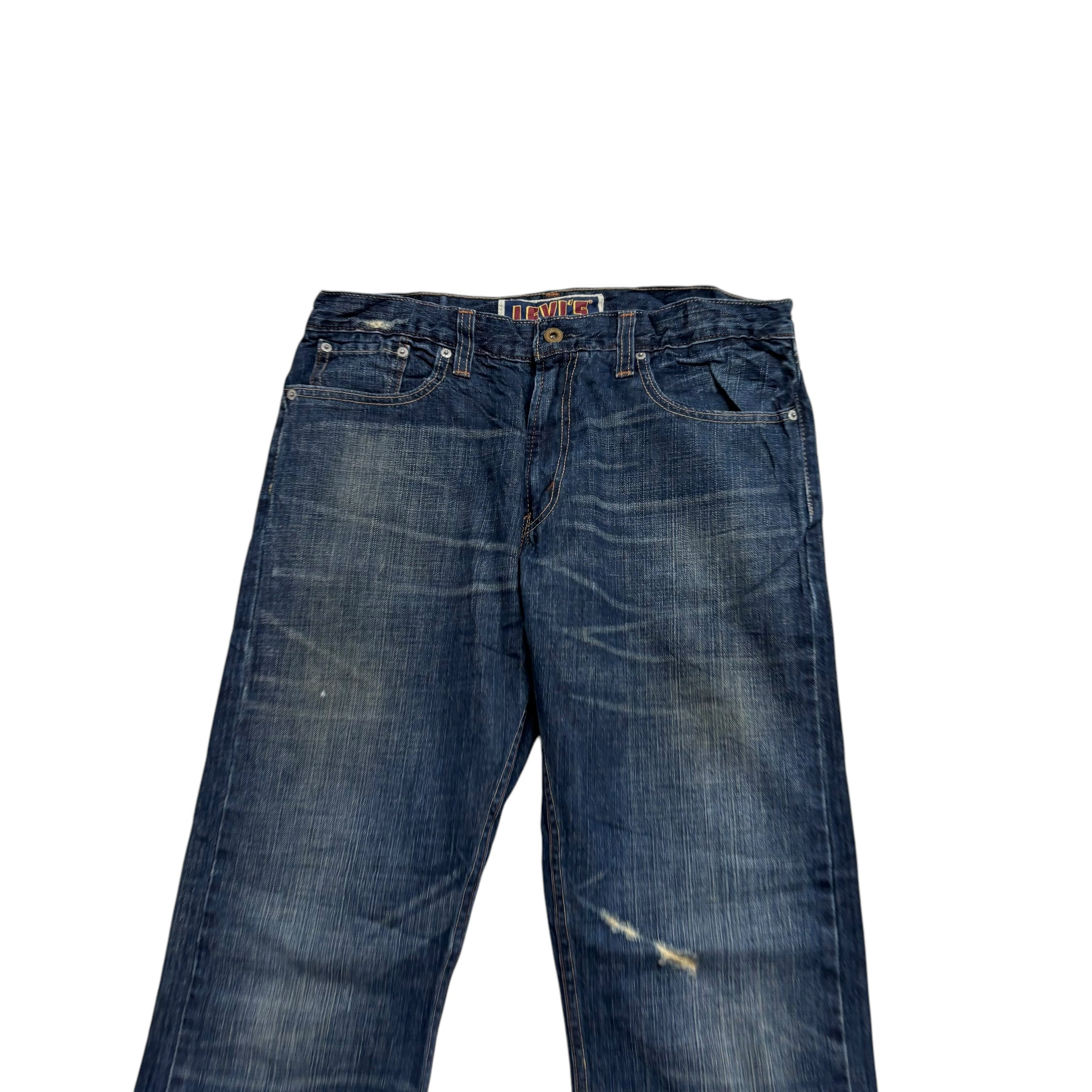 Levis 514 Jeans W34 L30 Mens Dark Blue Regular Straight Fit Vintage Denim