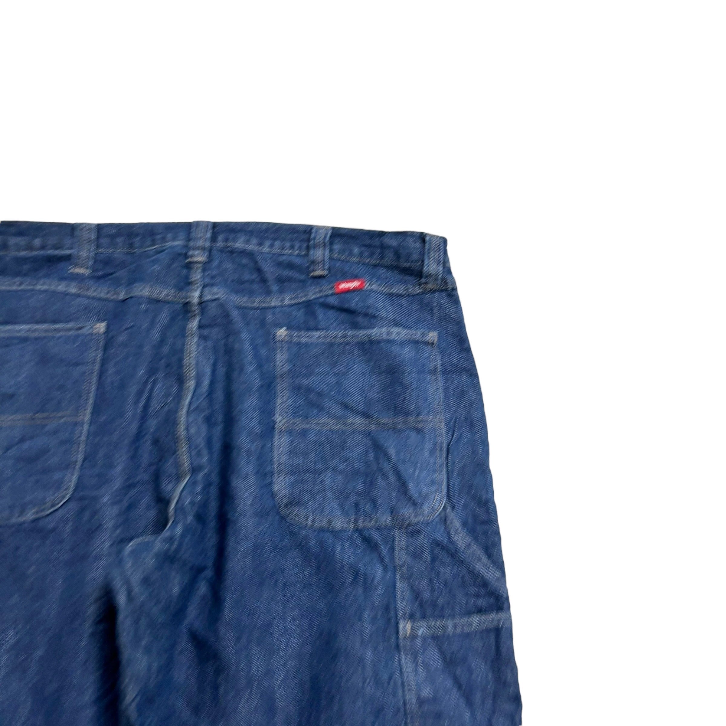 Wrangler Carpenter Jeans W40 L30 Mens Dark Blue Relaxed Straight Fit Denim (E)