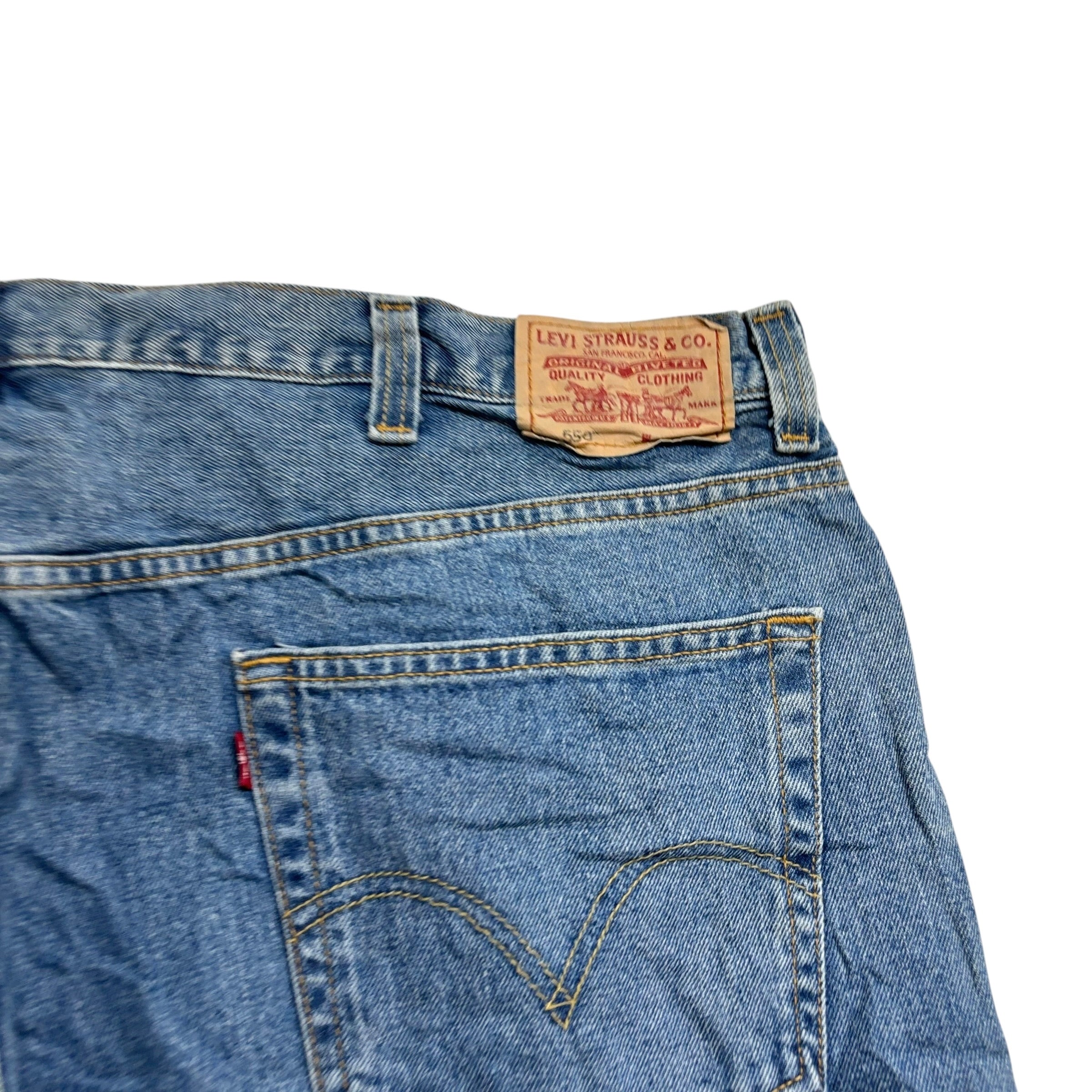 Levis 550 Jeans W46 L29 Mens Mid Blue Baggy Relaxed Straight Vintage Denim (E)