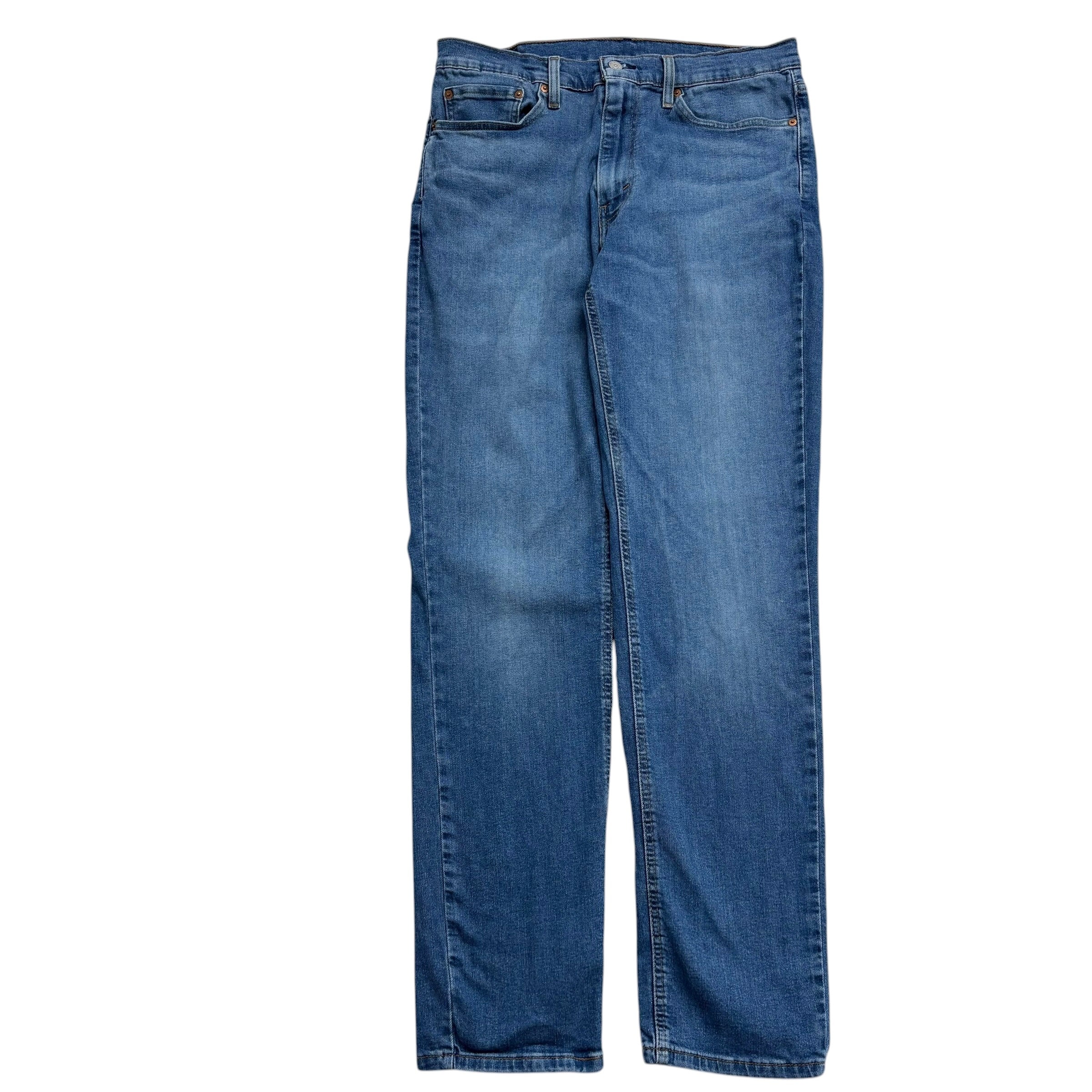 Levis 541 Jeans W36 L36 Mens Mid Blue Athletic Tapered Fit Stretch Denim (E)