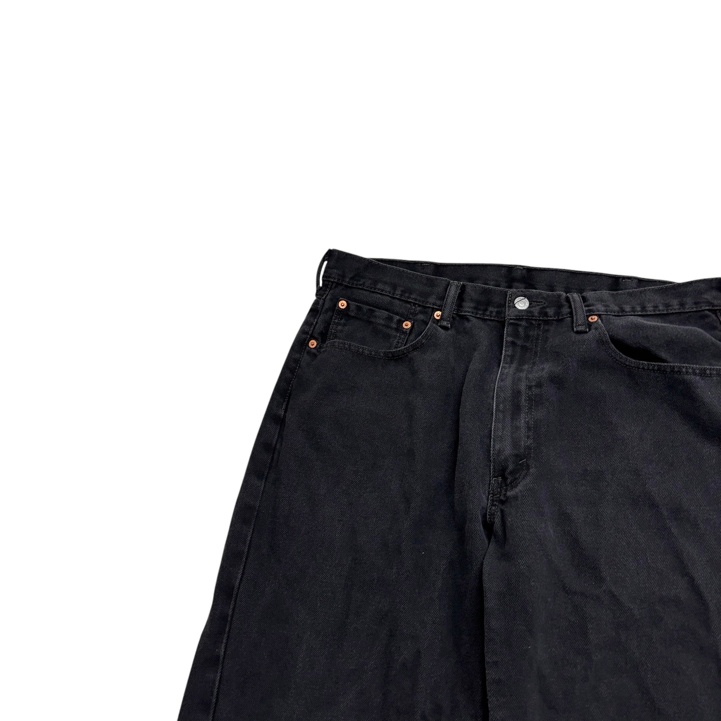 Levis 550 Jeans W36 L34 Mens Black Baggy Relaxed Straight Fit Denim