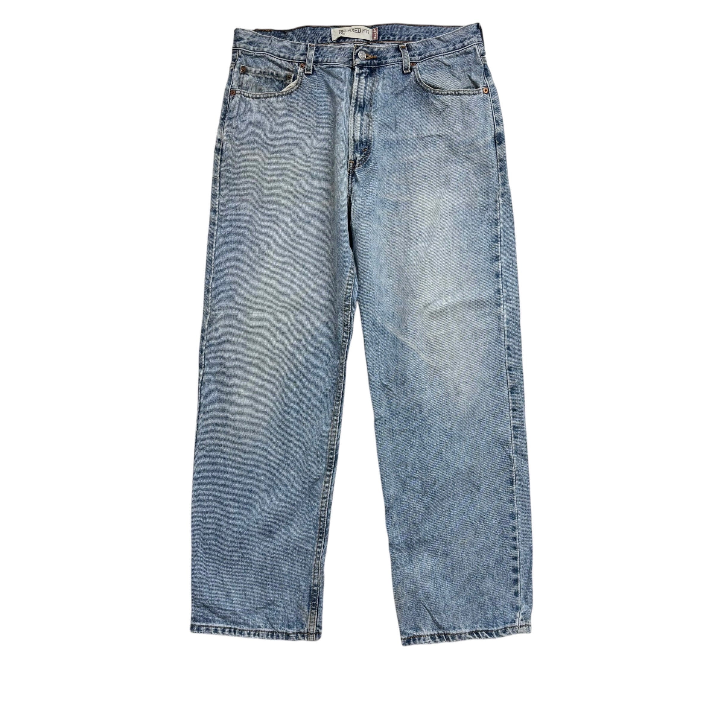 Levis 550 Jeans W36 L30 Mens Light Blue Baggy Relaxed Straight Fit Vintage Denim