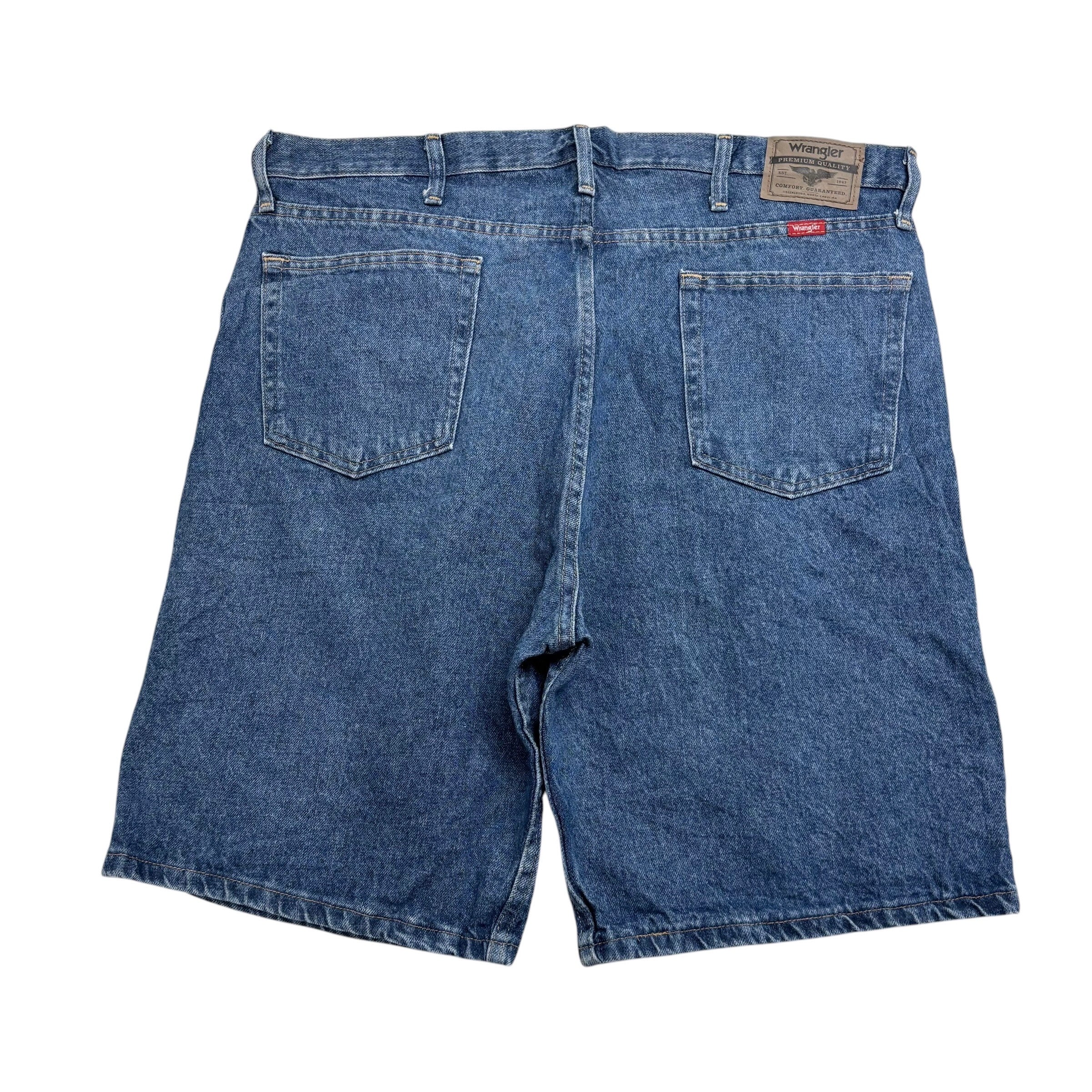 Wrangler Baggy Jorts W38 Mens Denim Shorts Mid Blue Relaxed Fit (E)