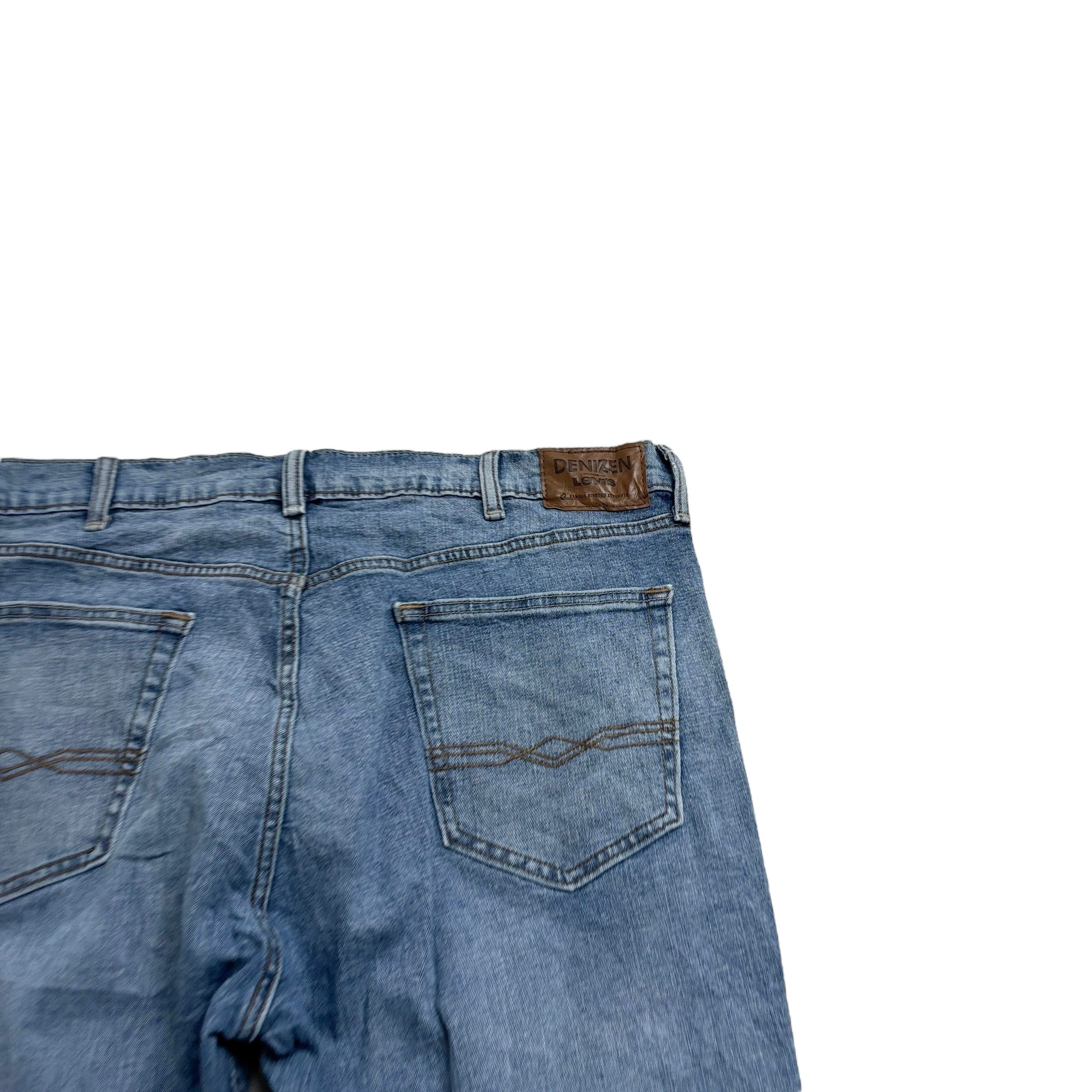 Levis Denizen Jeans W40 L30 Mens Mid Blue Relaxed Straight Fit Stretch Denim