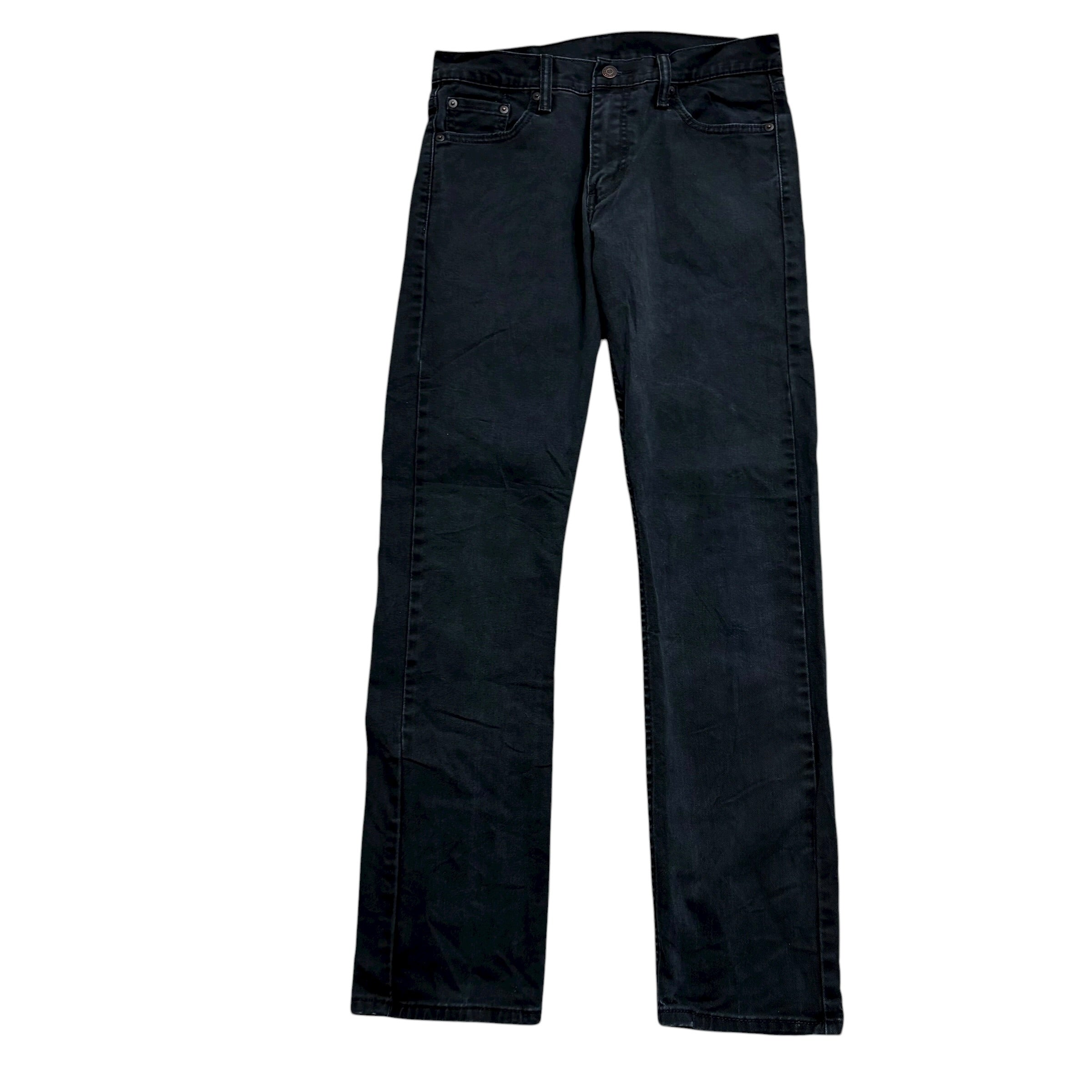 Levis 513 Jeans W30 L32 Mens Black Slim Straight Fit Stretch Denim (F)