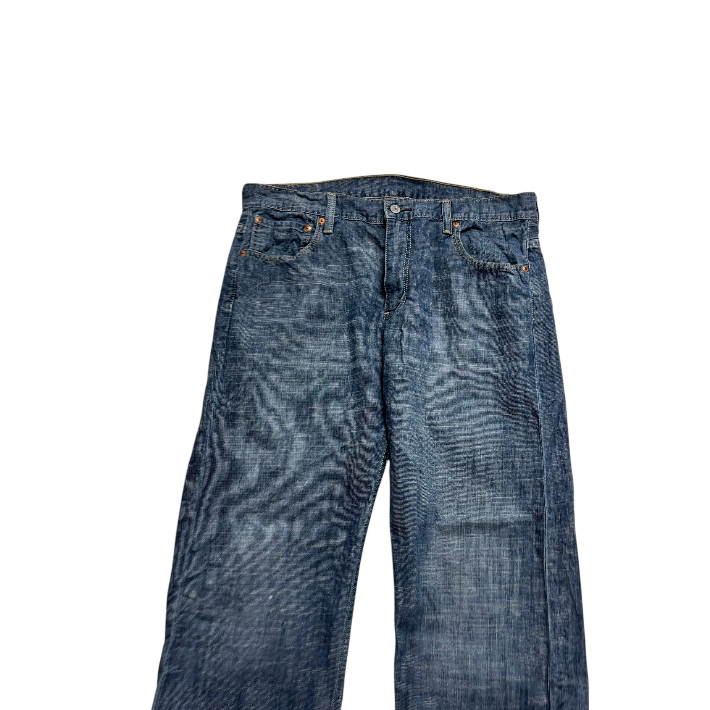 Levis 569 Jeans W34 L31 Mens Silver Blue Baggy Relaxed Straight Fit Denim