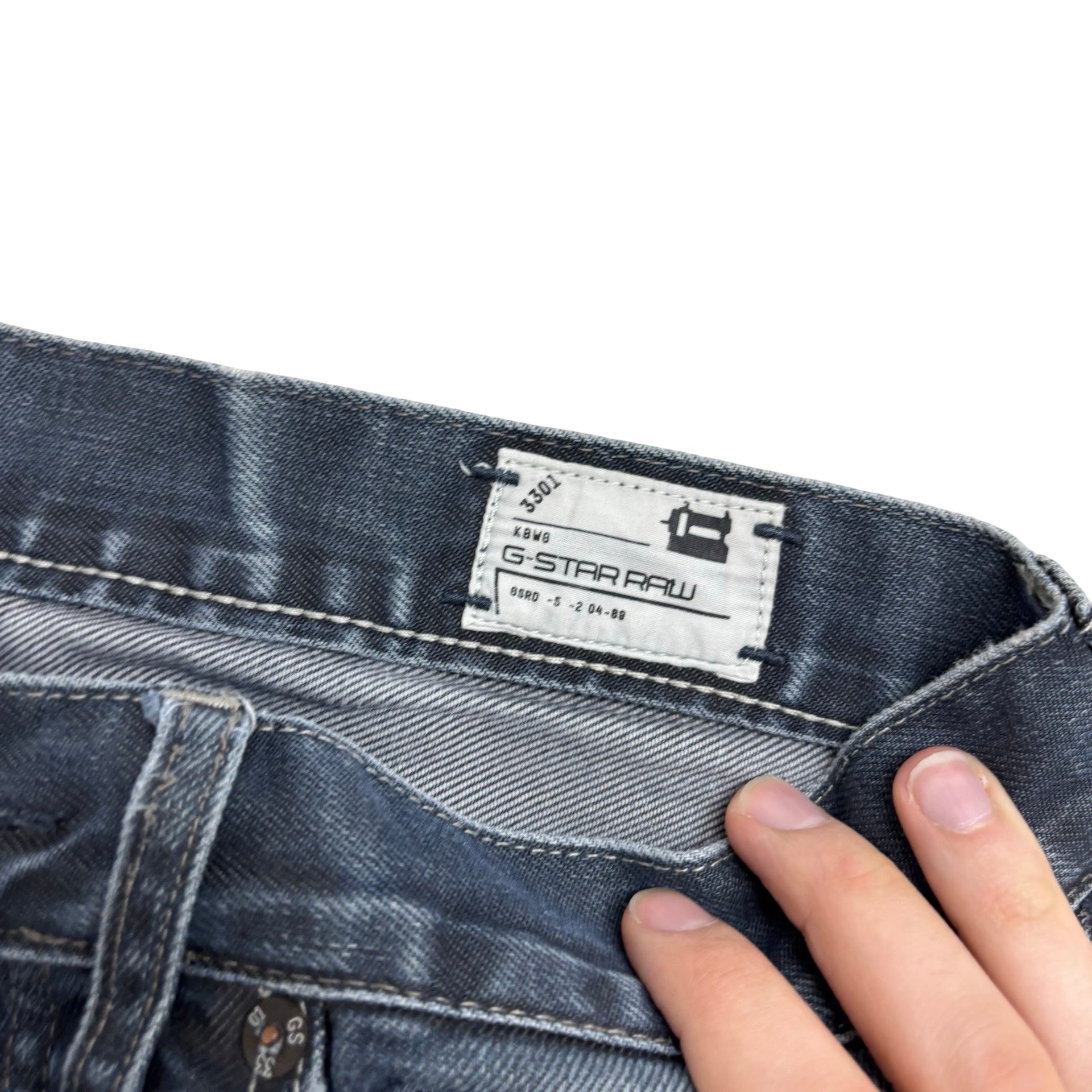 G Star Raw 3301 Straight Jeans W31 L32 Mens Dark Blue Regular Fit Denim