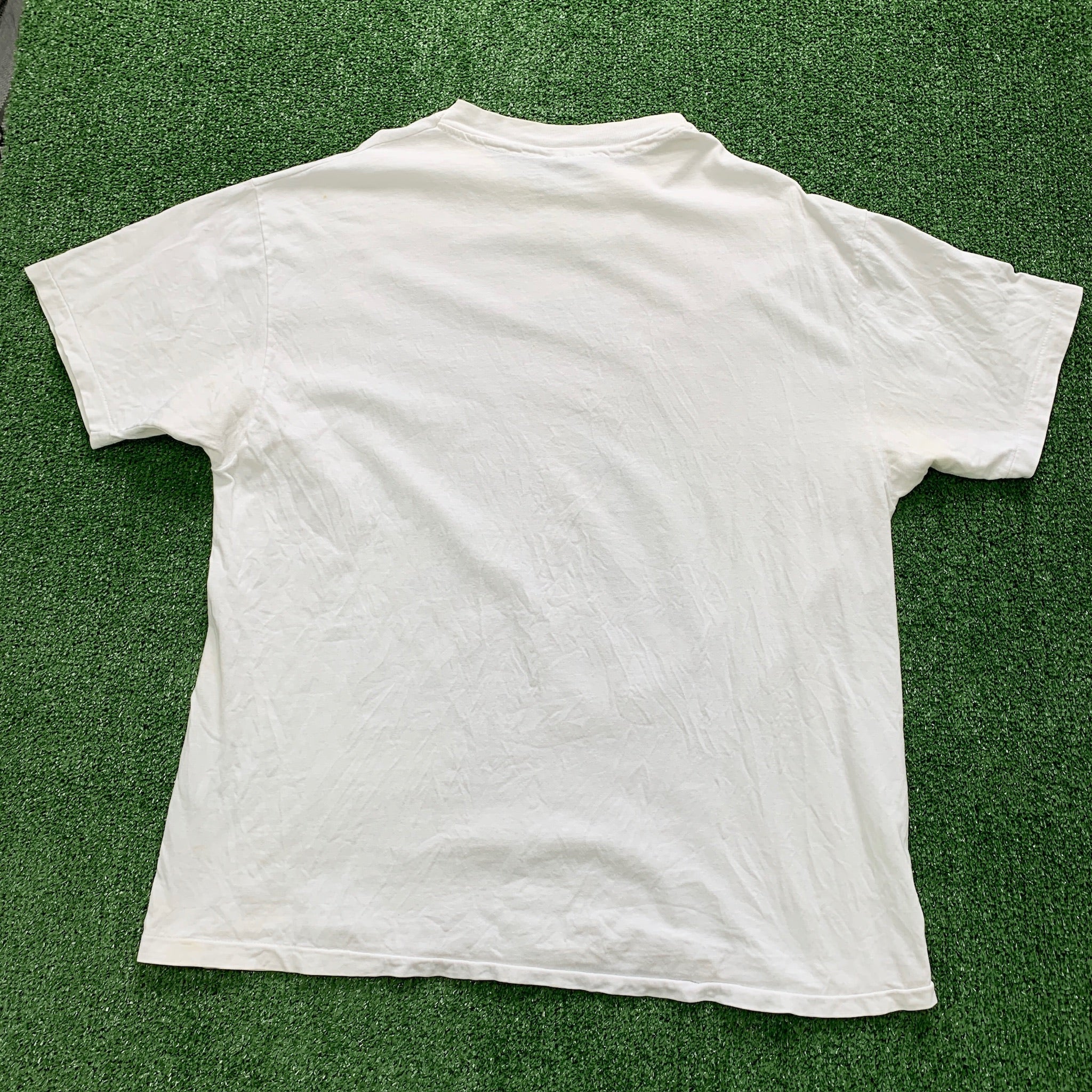 Vintage T Shirt Mens XL White Single Stitch Graphic Print 90s USA Dog