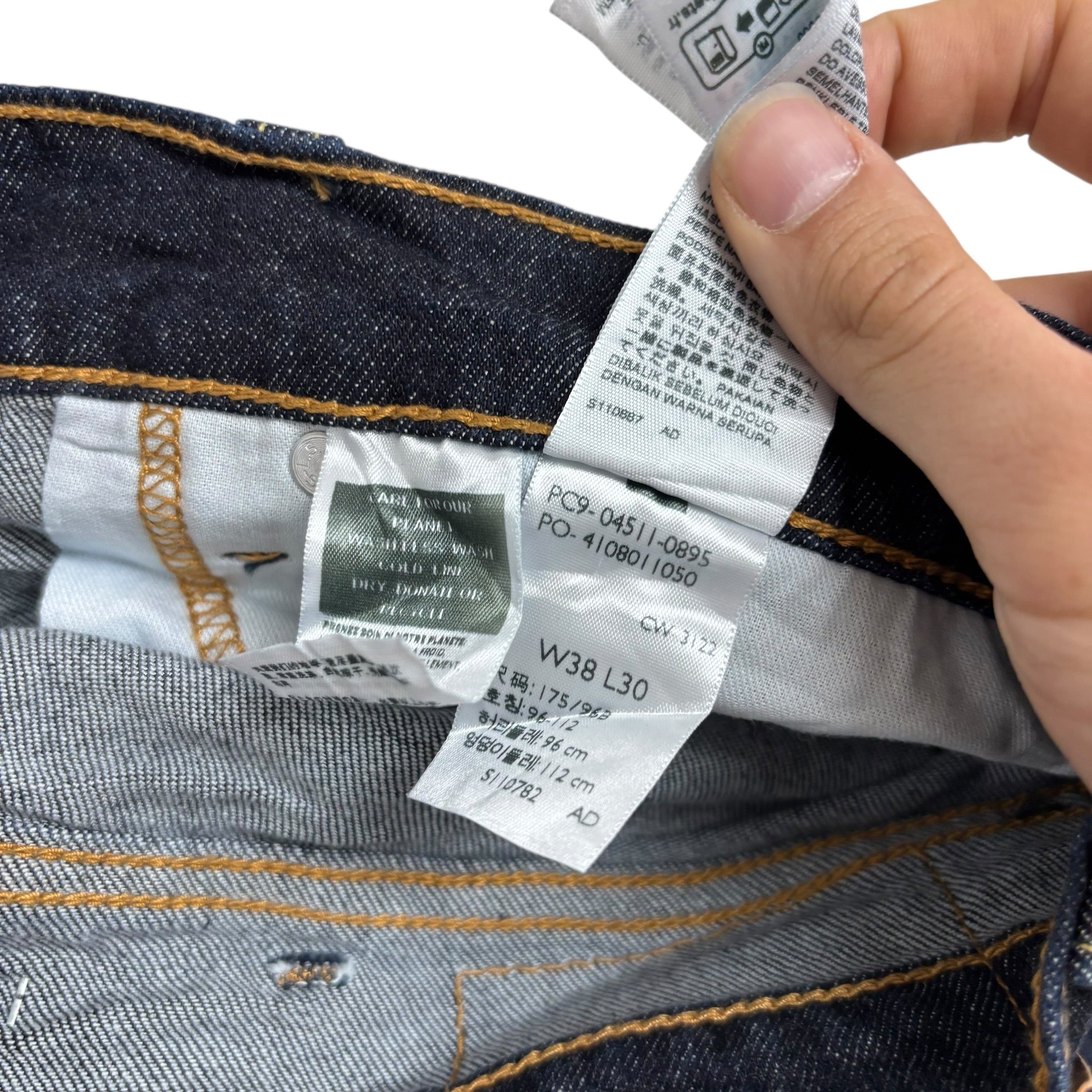 Levis 511 Jeans W38 L30 Mens Dark Blue Slim Fit Stretch Denim (E)