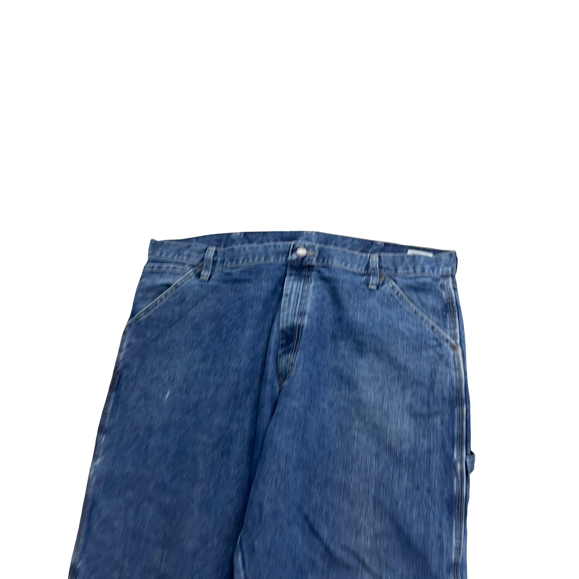 Wrangler Carpenter Jeans W40 L30 Mens Mid Blue Relaxed Straight Fit Denim