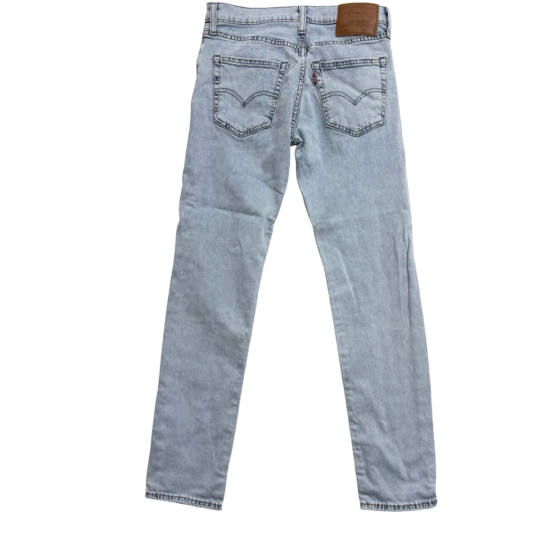 Levis 512 Jeans W28 L29 Mens Light Blue Slim Tapered Fit Stretch Denim (E)