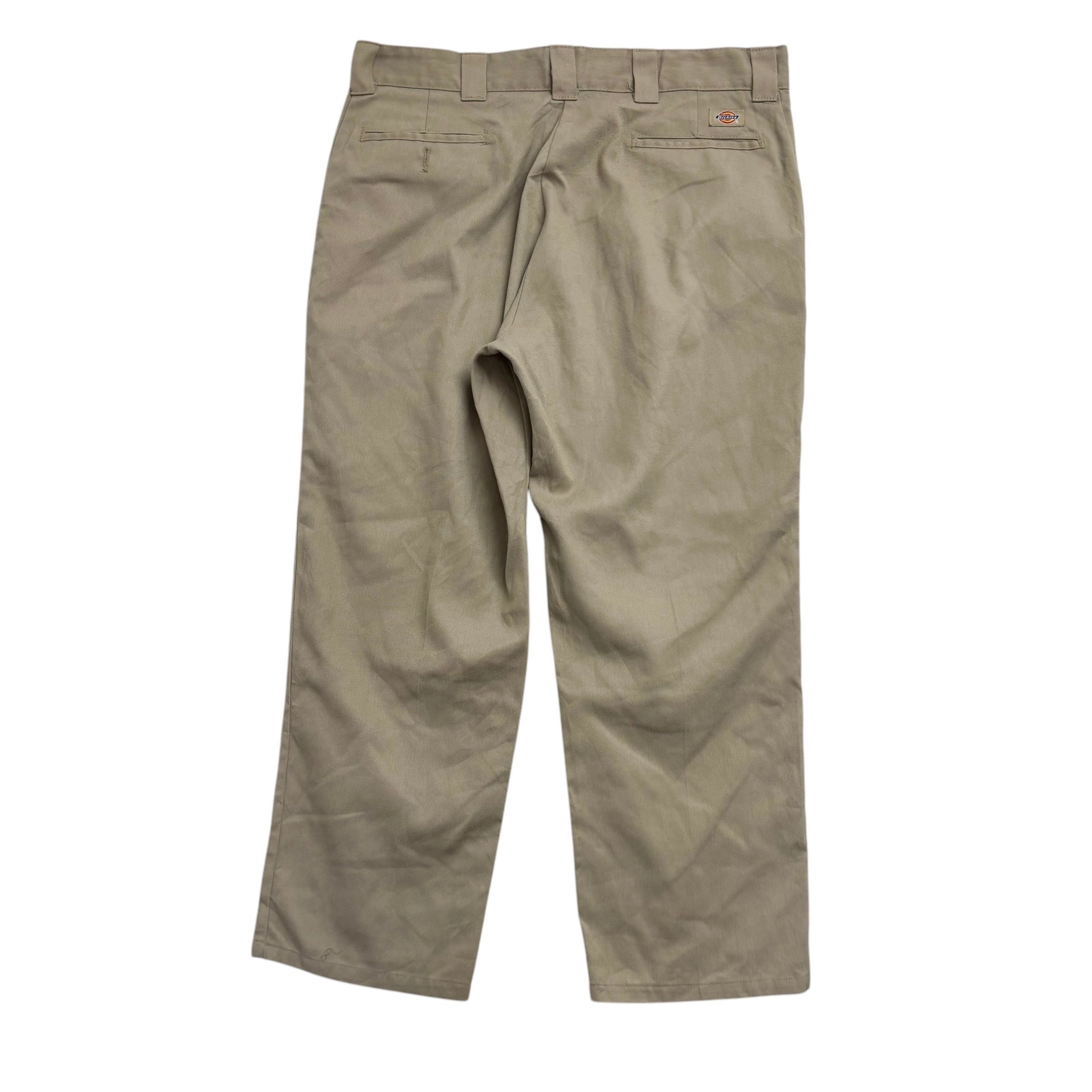 Dickies 874 Trousers W40 L29 Mens Beige Pants Original Straight Fit Workwear