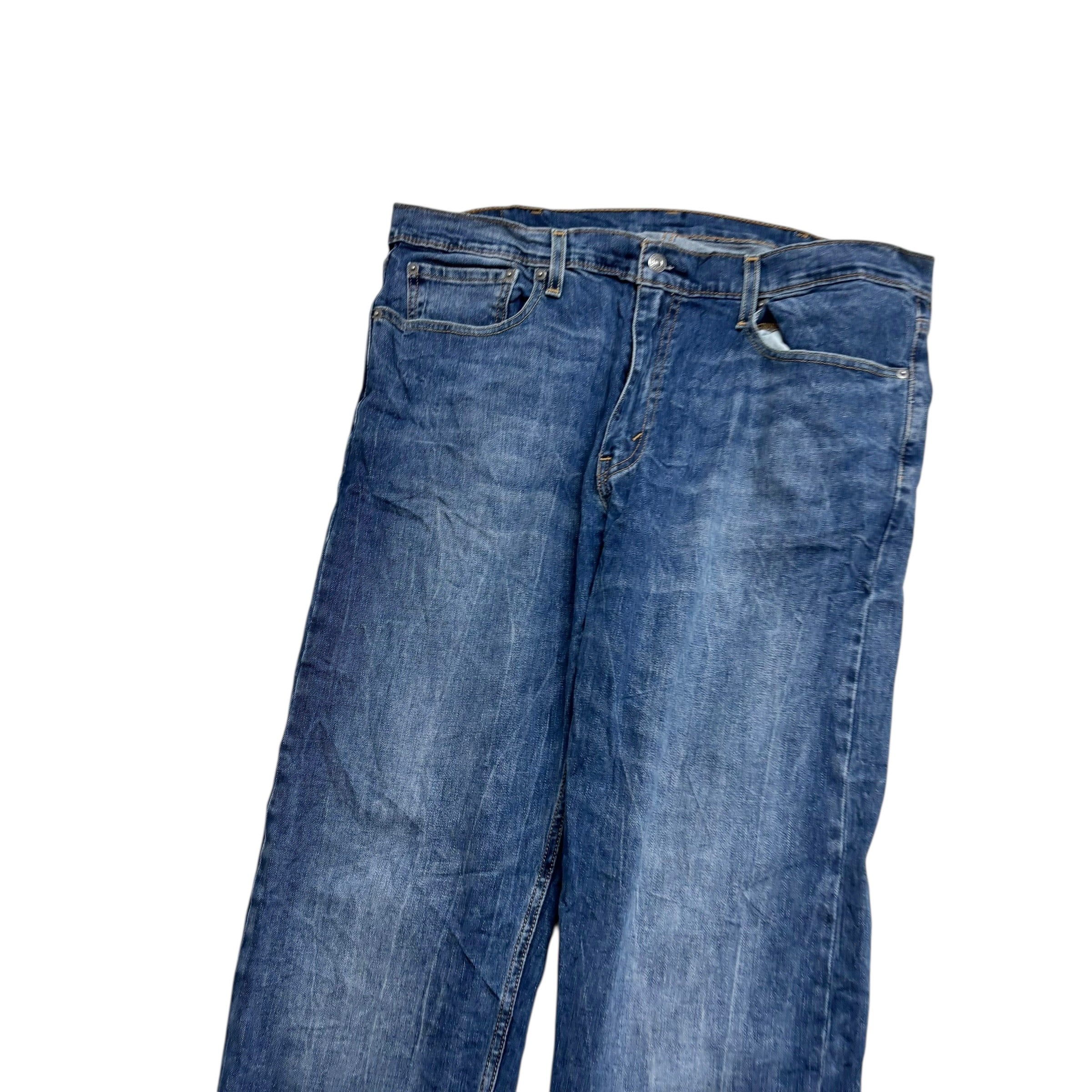 Levis 502 Jeans W38 L36 Mens Mid Blue Regular Tapered Fit Stretch Denim