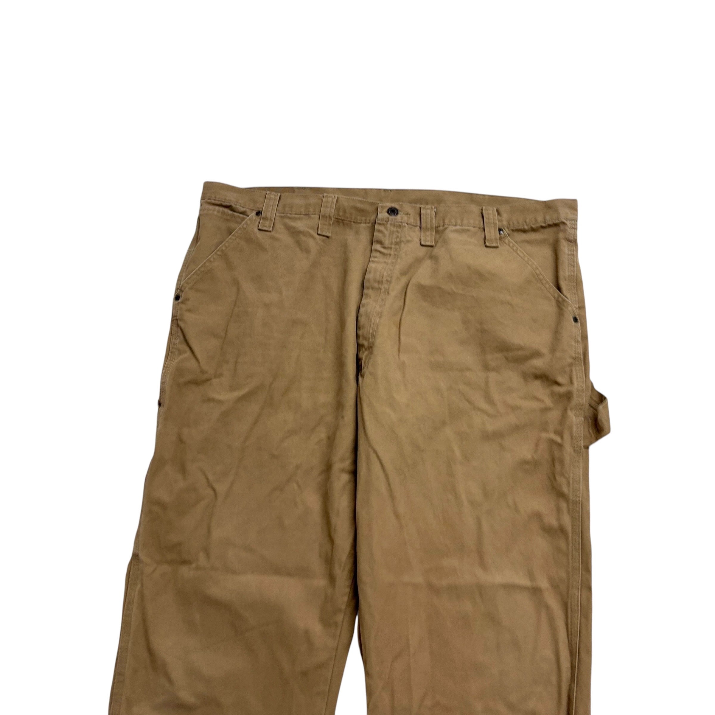 Wrangler Carpenter Pants W44 L32 Mens Tan Relaxed Straight Fit Trousers